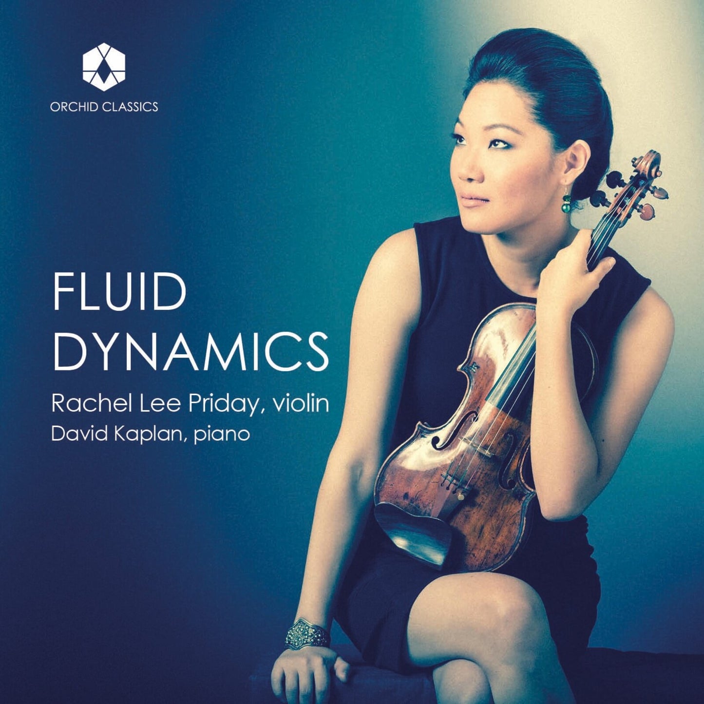 CD cover featuring violinist Rachel Lee Priday holding her instrument.