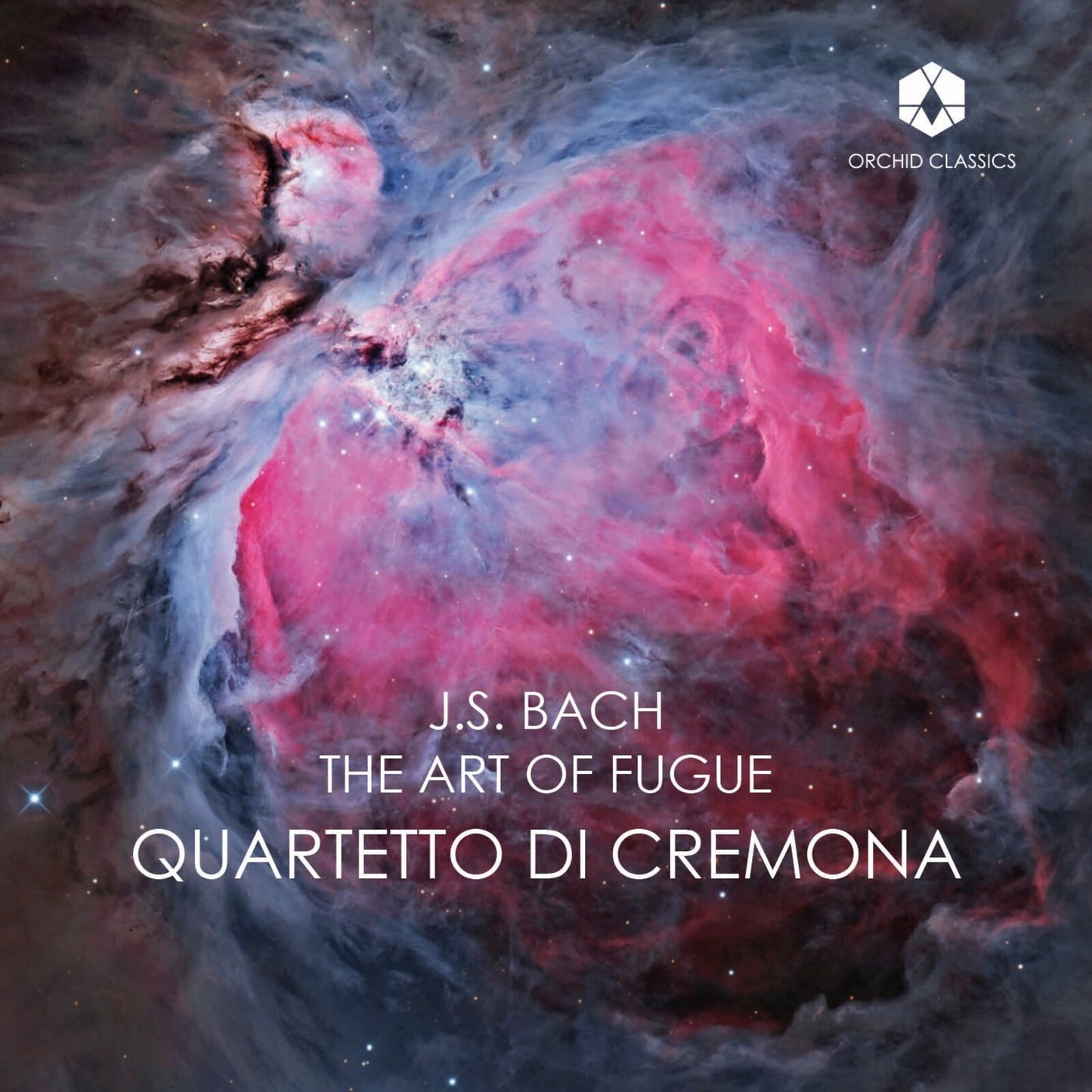 CD cover with nebula image, text: “J.S. Bach, The Art of Fugue”.