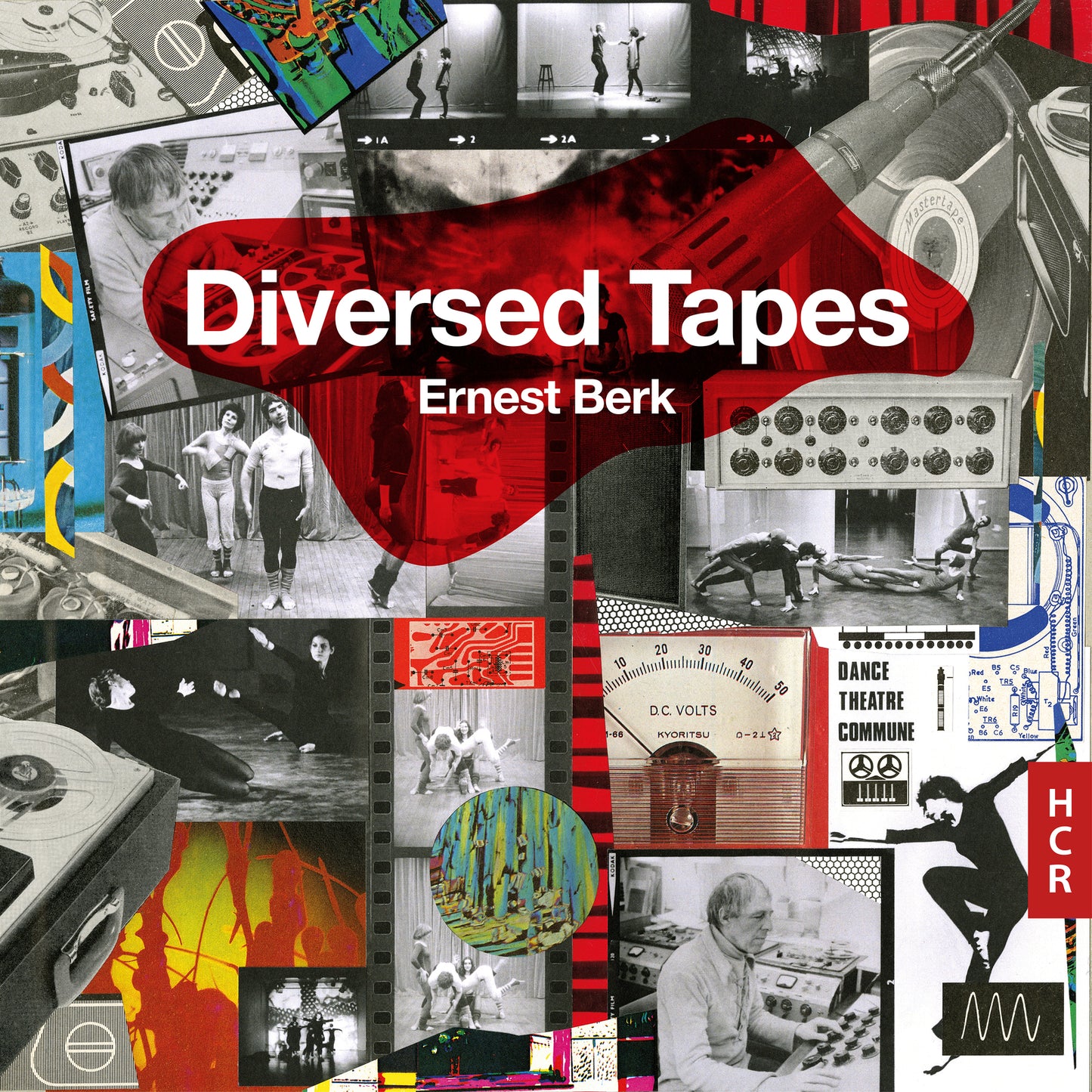 Collage album cover for "Ernest Berk - Diversed Tapes" with black and white photos.