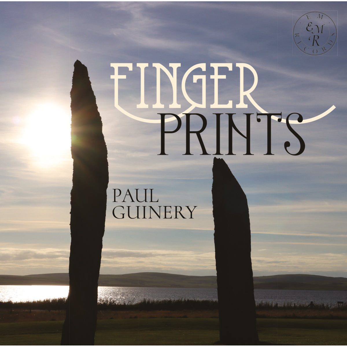 CD cover for Paul Guinery's "Finger Prints" featuring standing stones.
