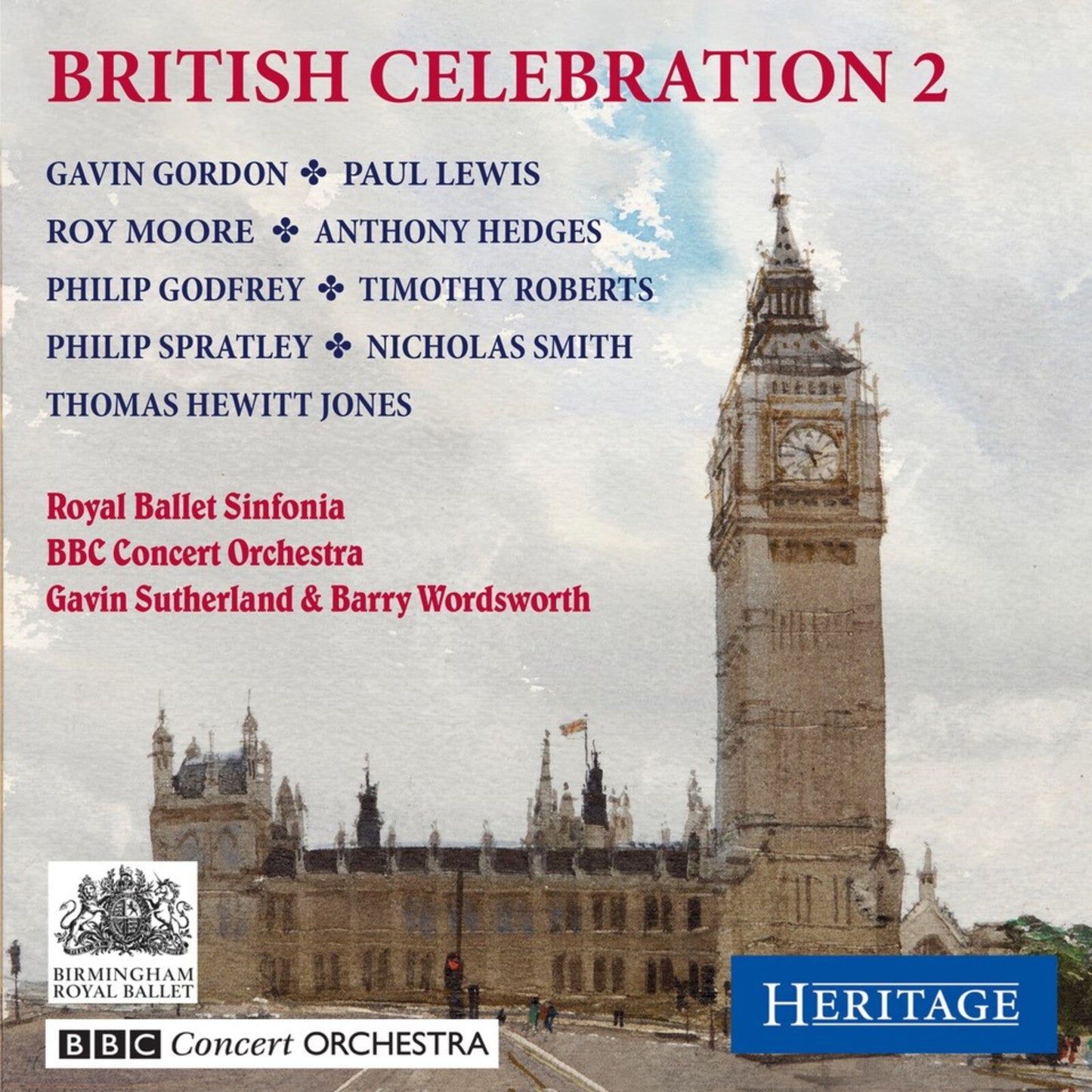 CD cover: "British Celebration Vol. 2" featuring the Palace of Westminster.