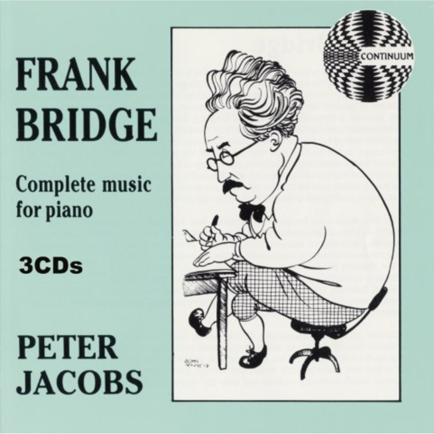 CD cover: Frank Bridge portrait, pianist Peter Jacobs, “3CDs” text.