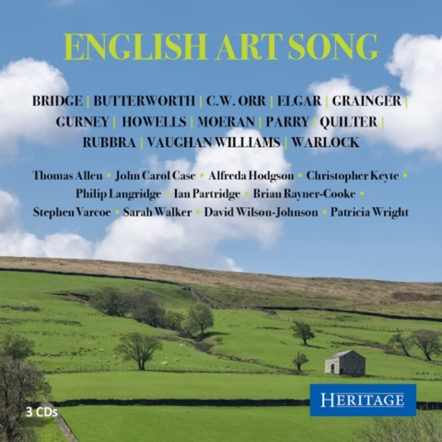 CD cover for "English Art Song" with landscape and composer names.