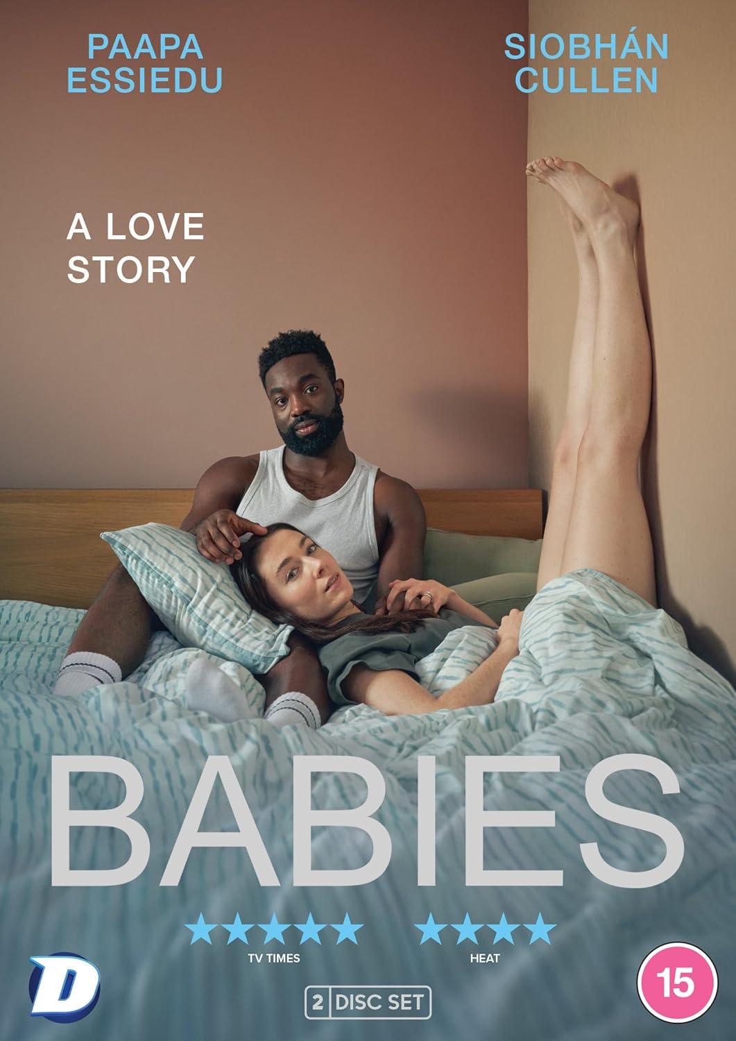 DVD cover for “Babies” featuring a couple in bed.