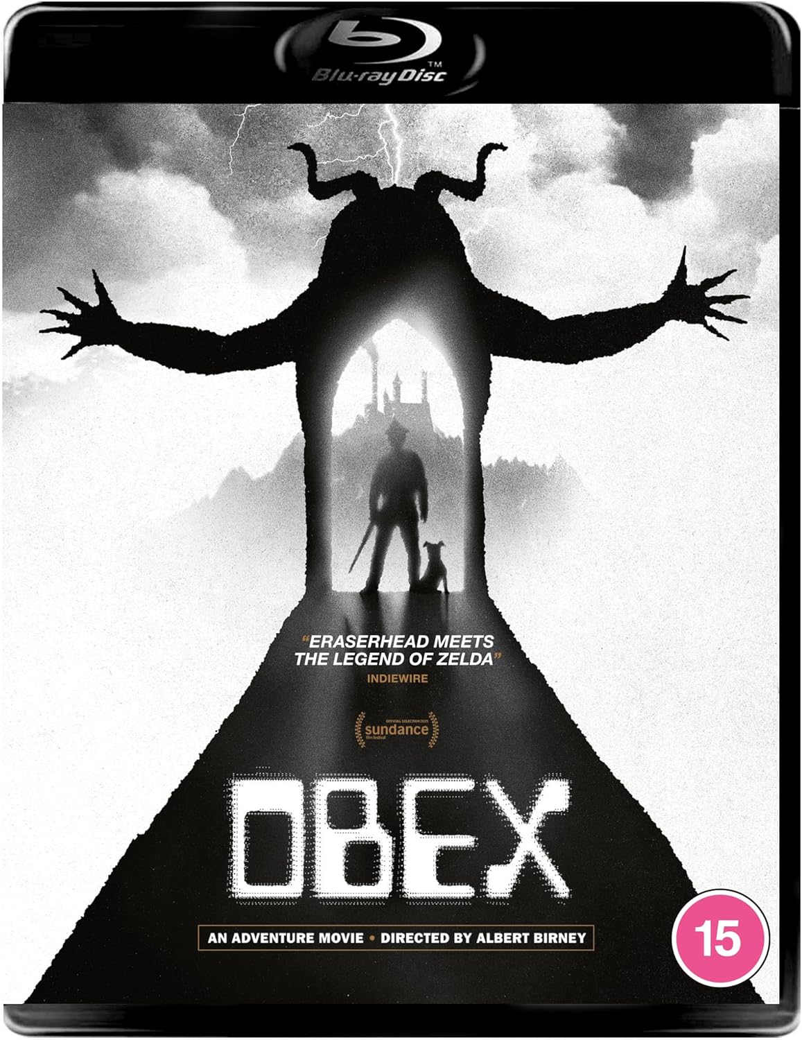 OBEX Blu-ray cover: dark silhouette against stormy sky, with text and logos.