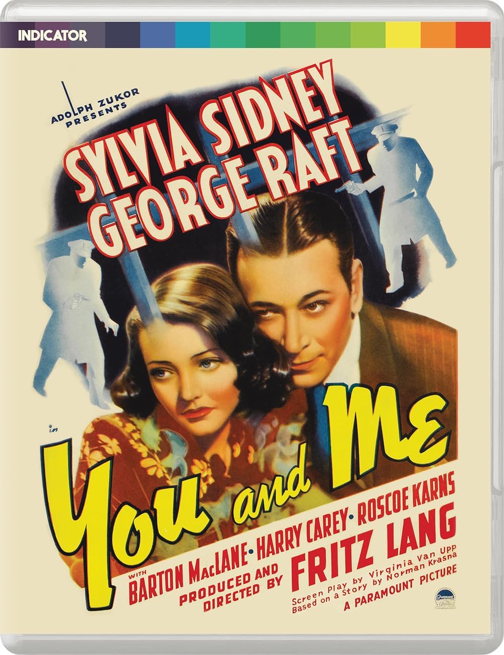 Blu-ray cover for 1933 film “You and Me” featuring Sylvia Sidney and George Raft.