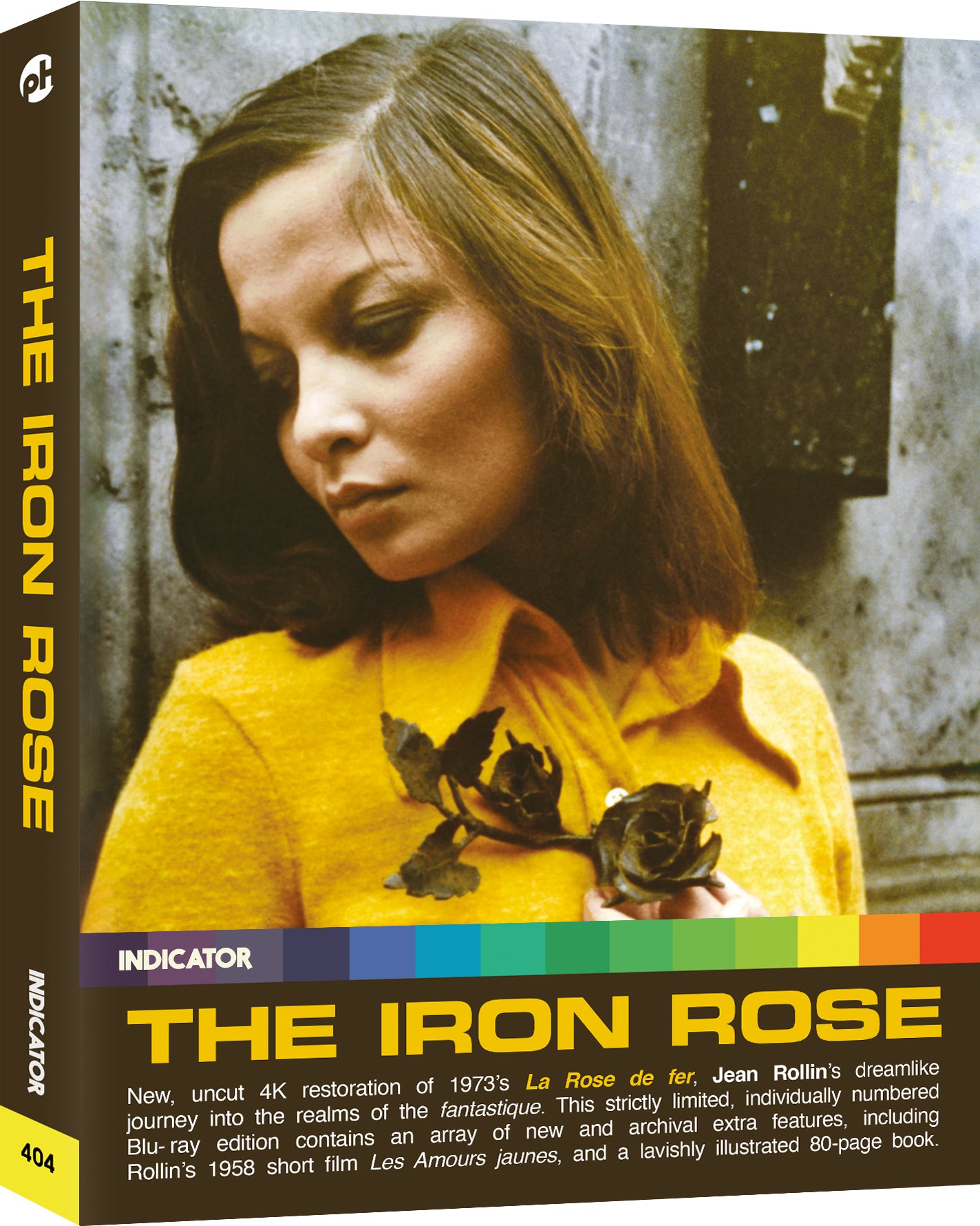 Blu-ray cover for “The Iron Rose” featuring a young girl and a rose.