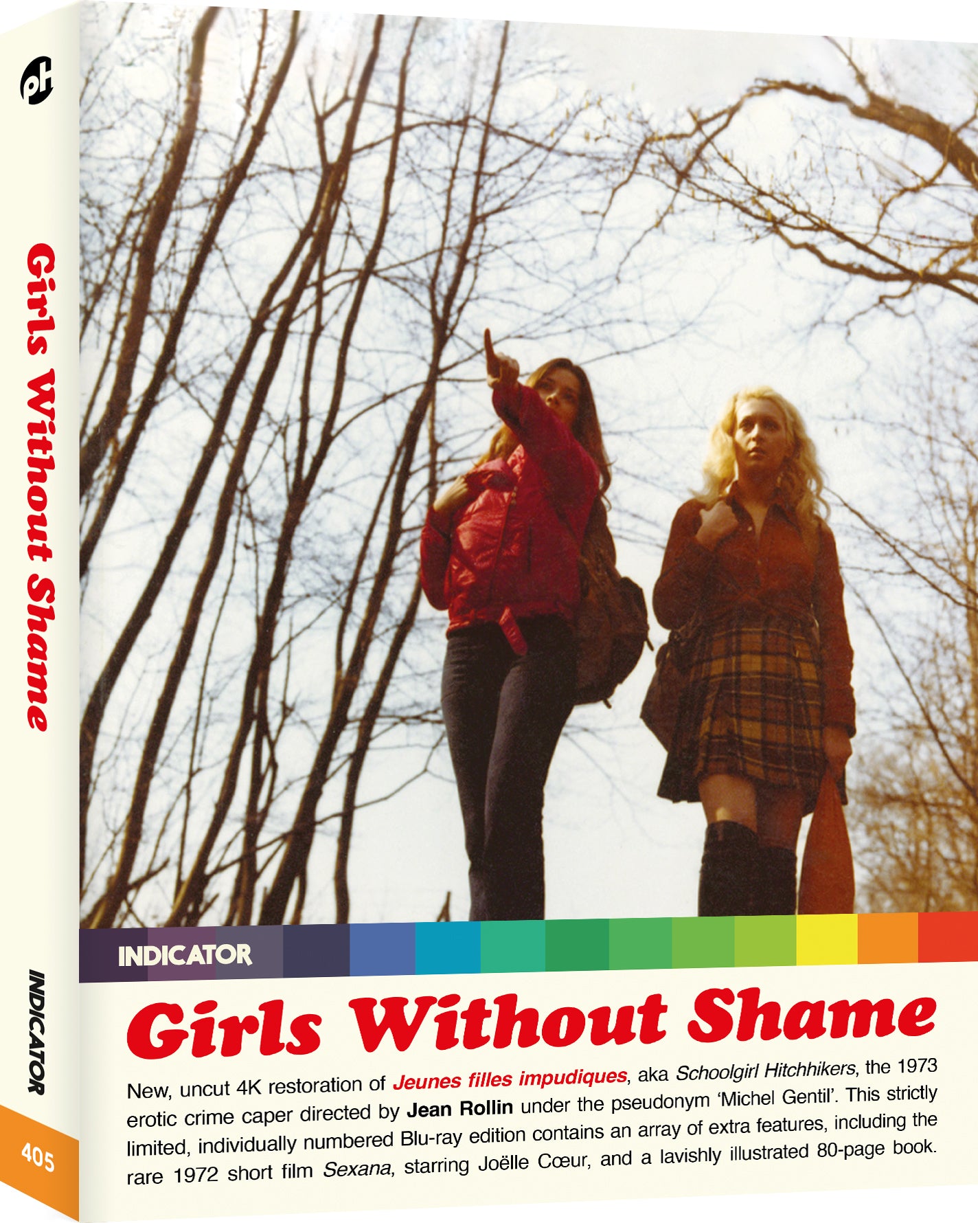 Blu-ray cover for "Girls Without Shame" featuring two women in a forest.