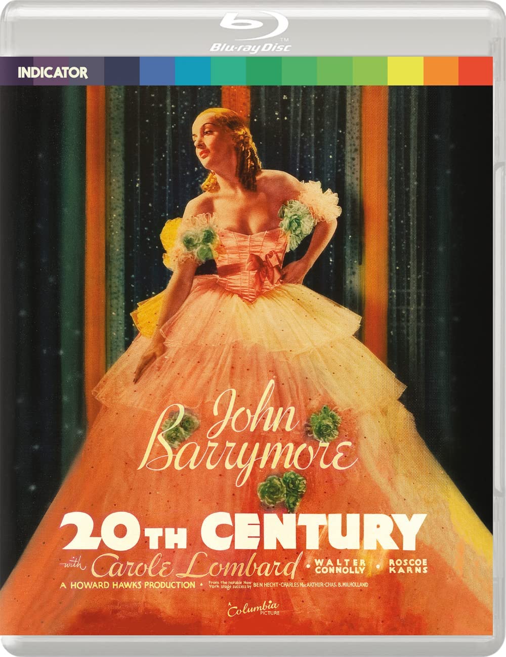 Blu-ray cover for "Twentieth Century" featuring John Barrymore and Carole Lombard.