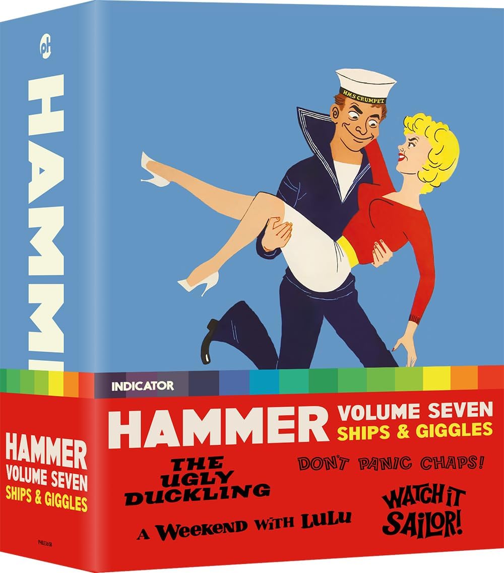 Blu-ray cover for "Hammer Volume Seven: Ships & Giggles" with cartoon sailor scene.