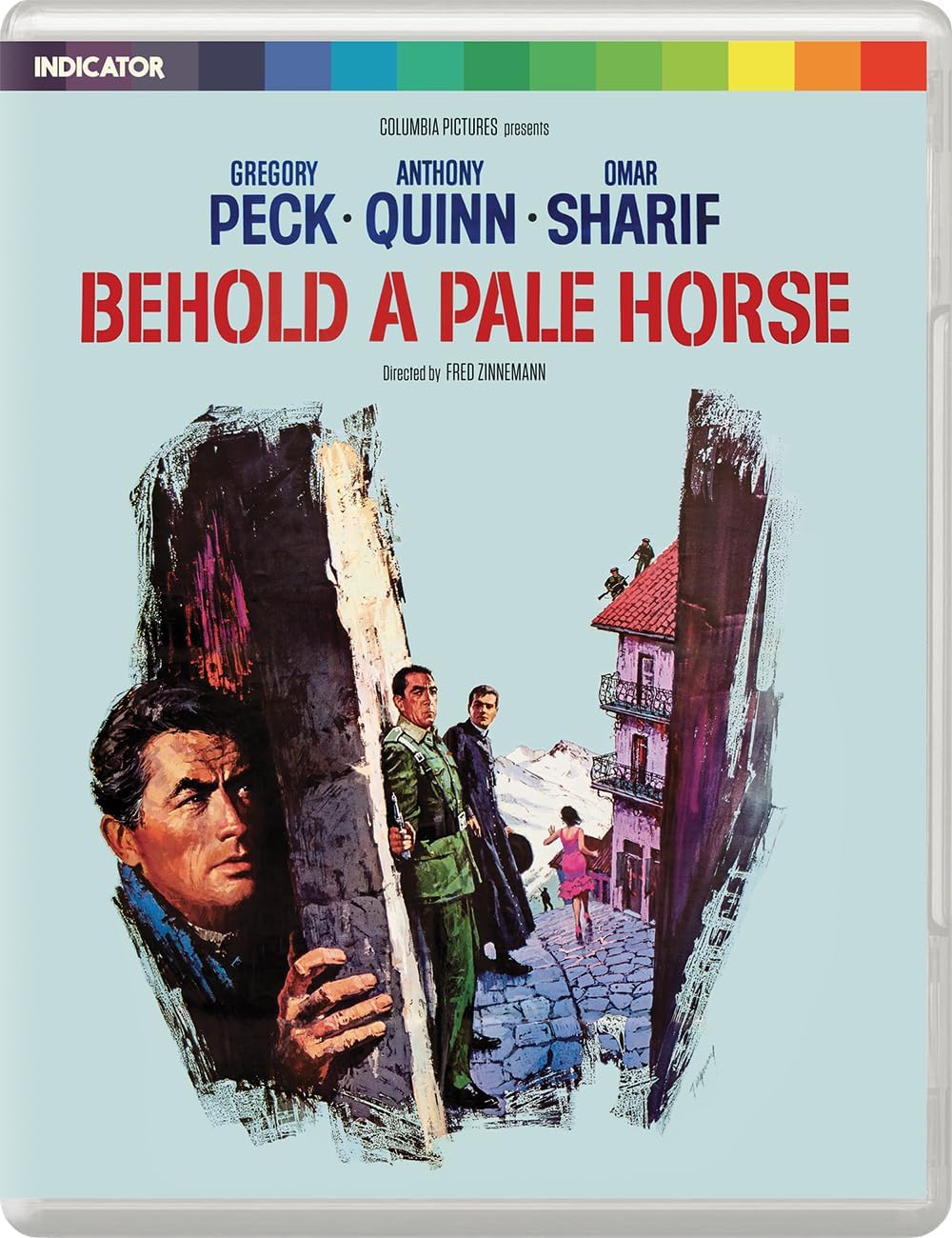 “Behold a Pale Horse” Blu-ray cover with painted figures in a town.