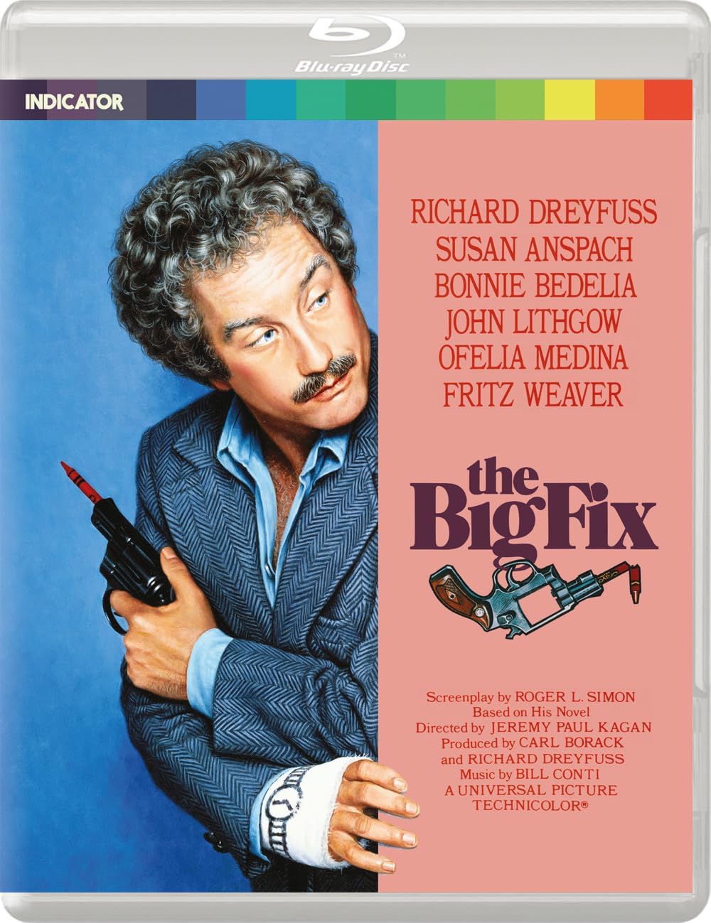 The Big Fix" Blu-ray cover featuring Richard Dreyfuss holding a gun.