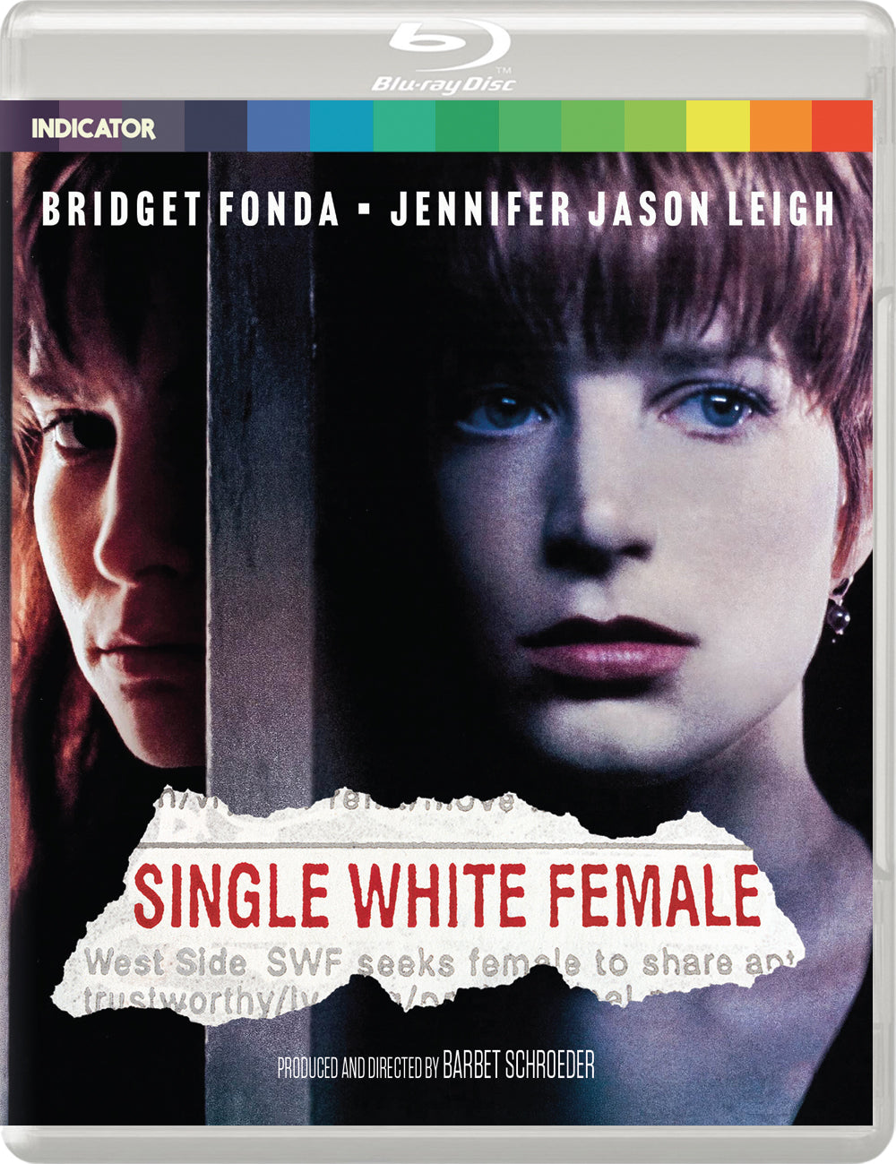 “Single White Female” Blu-ray cover featuring two women’s faces, distressed text.