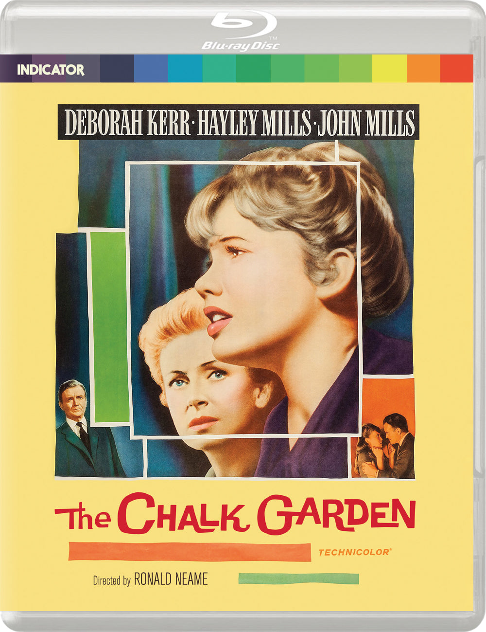 “The Chalk Garden” Blu-ray cover featuring Deborah Kerr in a yellow-toned film still.