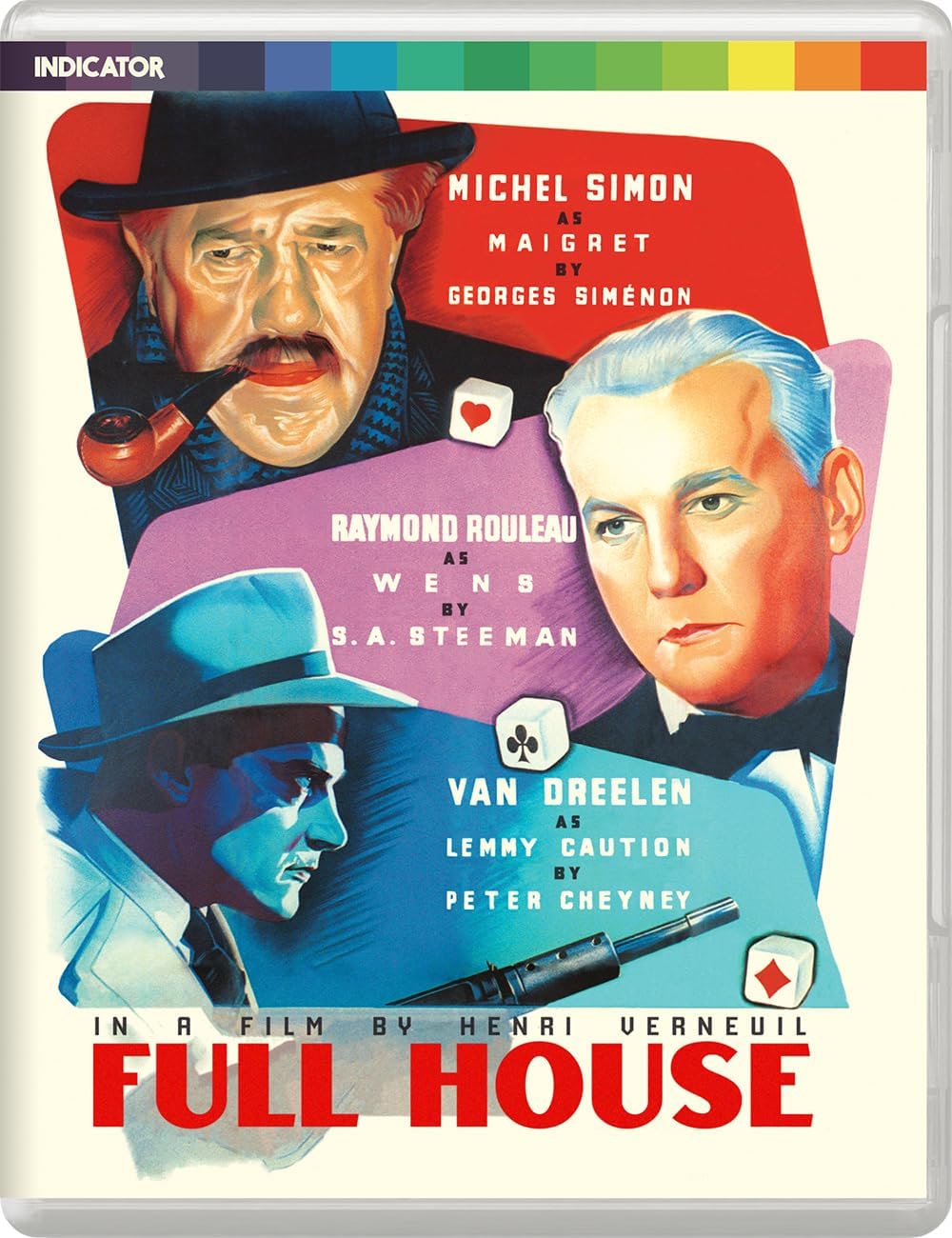 Blu-ray cover for "Full House" featuring two men in suits and playing cards.