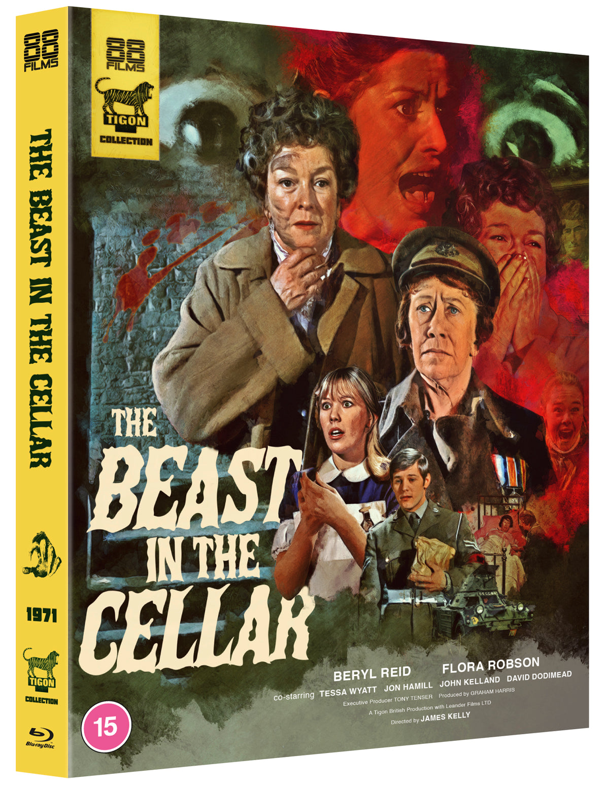 Blu-ray cover for “The Beast in the Cellar” horror film, 1970.