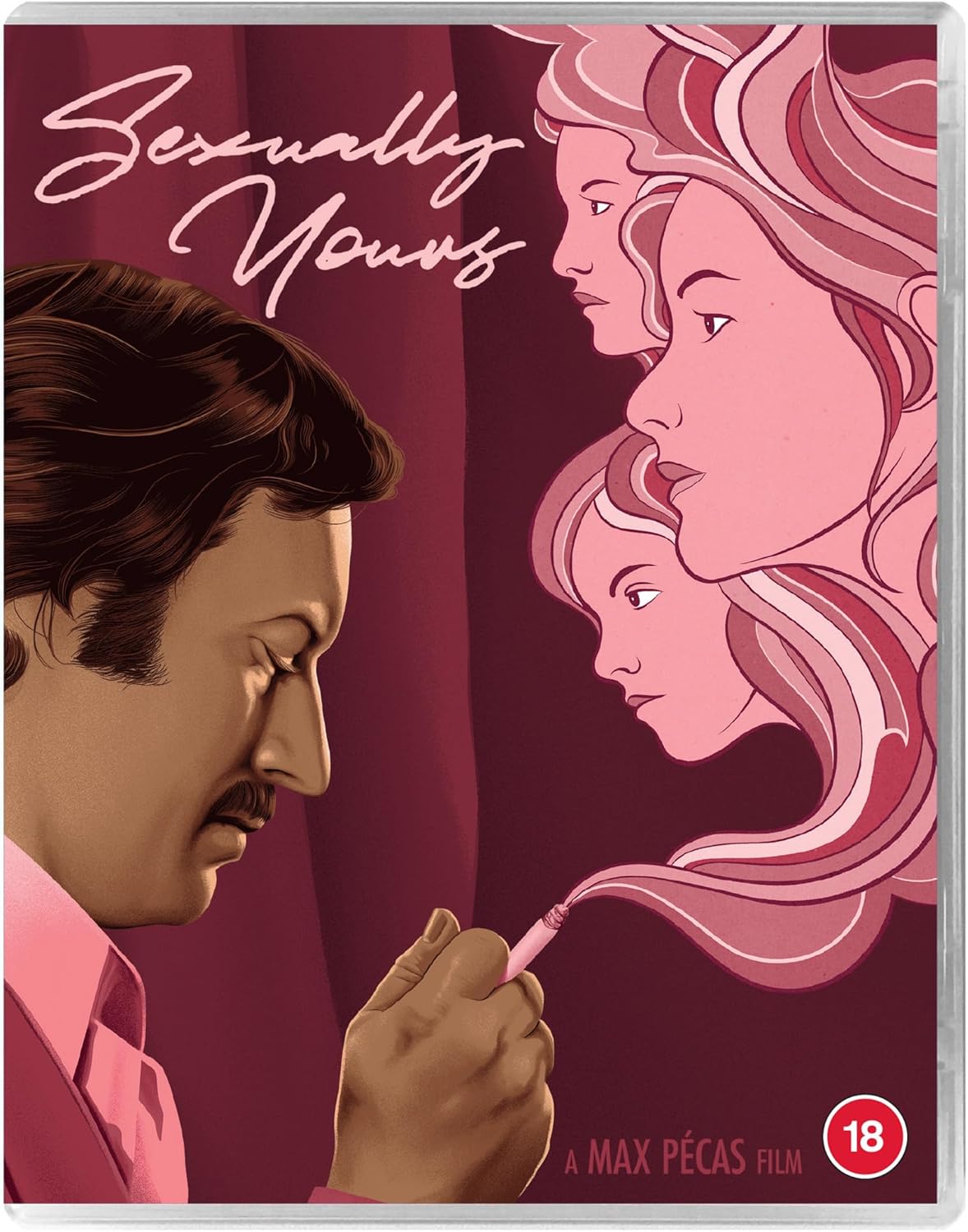 Blu-ray cover for "Sexually Yours" featuring illustrated figures in pink tones.
