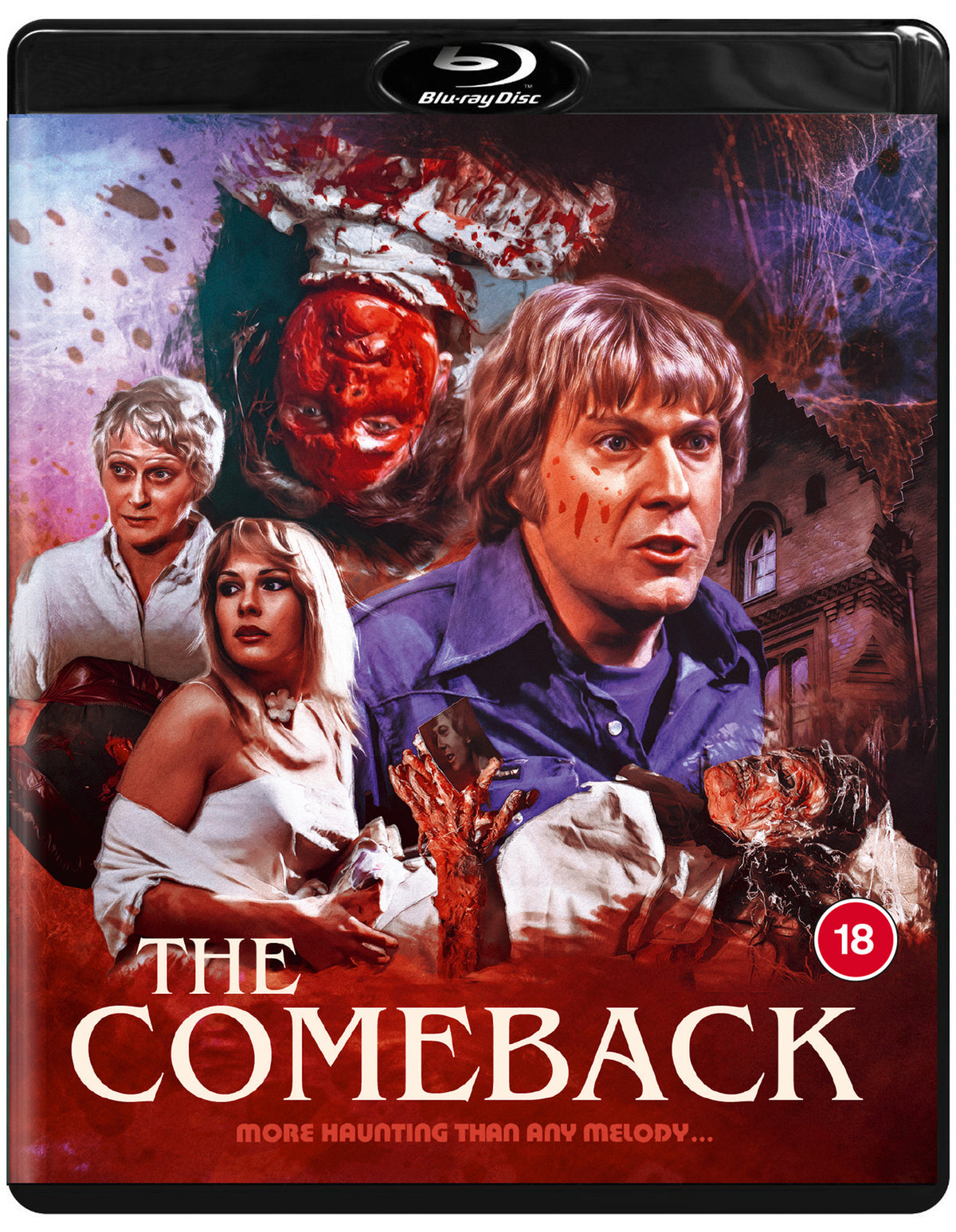 Blu-ray cover for horror film "The Comeback" featuring distressed characters.