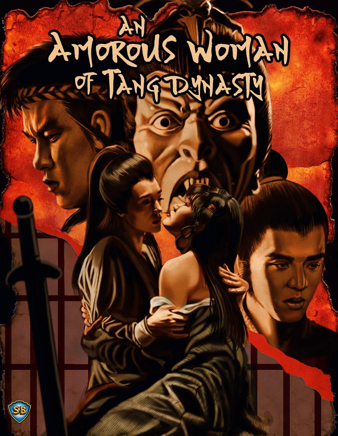 Blu-ray cover for "An Amorous Woman of Tang Dynasty" with painted figures.