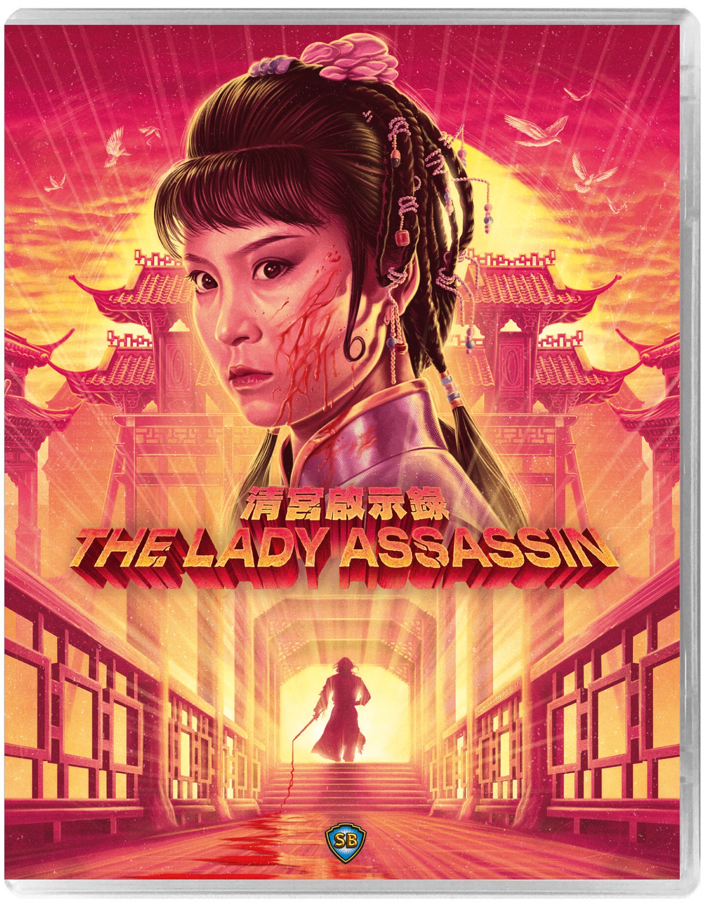 Blu-ray cover for "The Lady Assassin" featuring a woman with blood on her face.