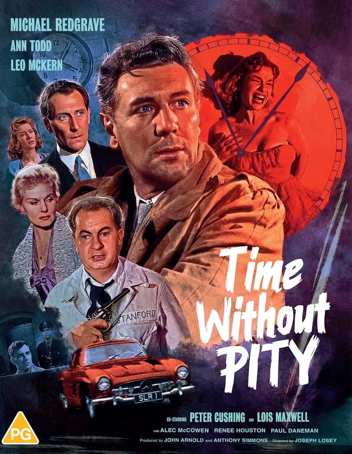 Blu-ray cover for "Time Without Pity" featuring a dramatic film still.
