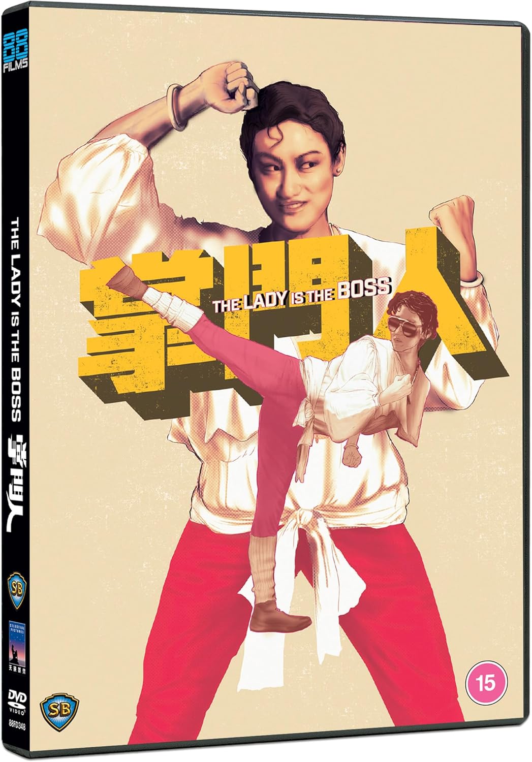 DVD cover for “The Lady Is The Boss” featuring a woman in a fighting pose.