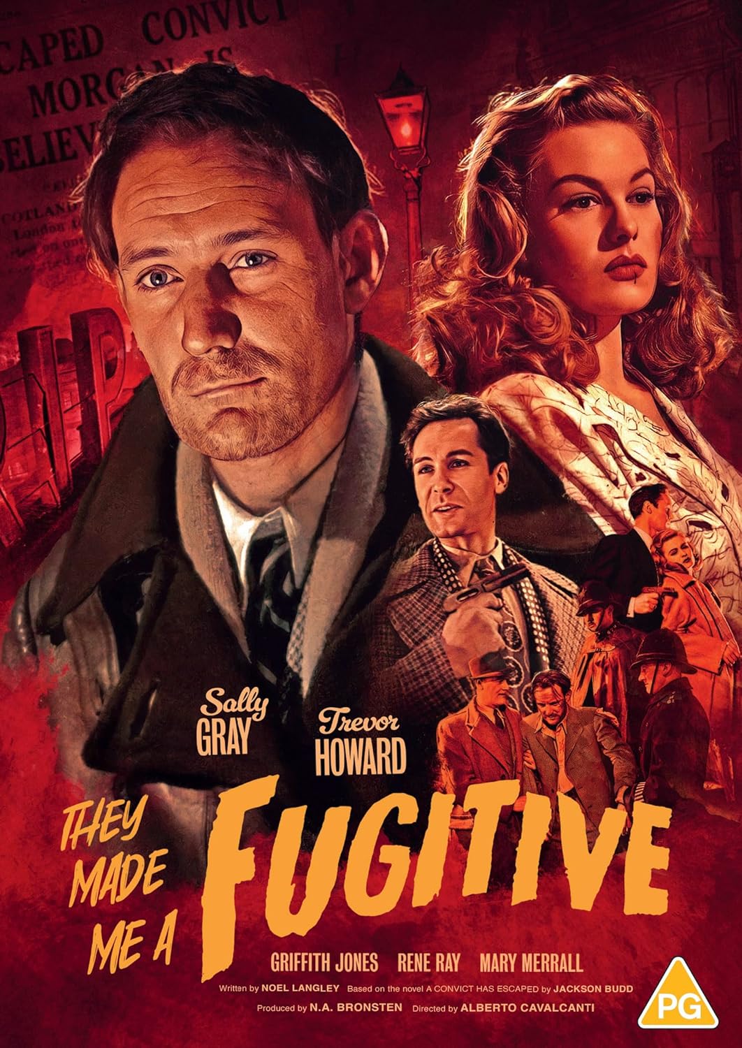 DVD cover for "They Made Me A Fugitive" featuring two distressed people.