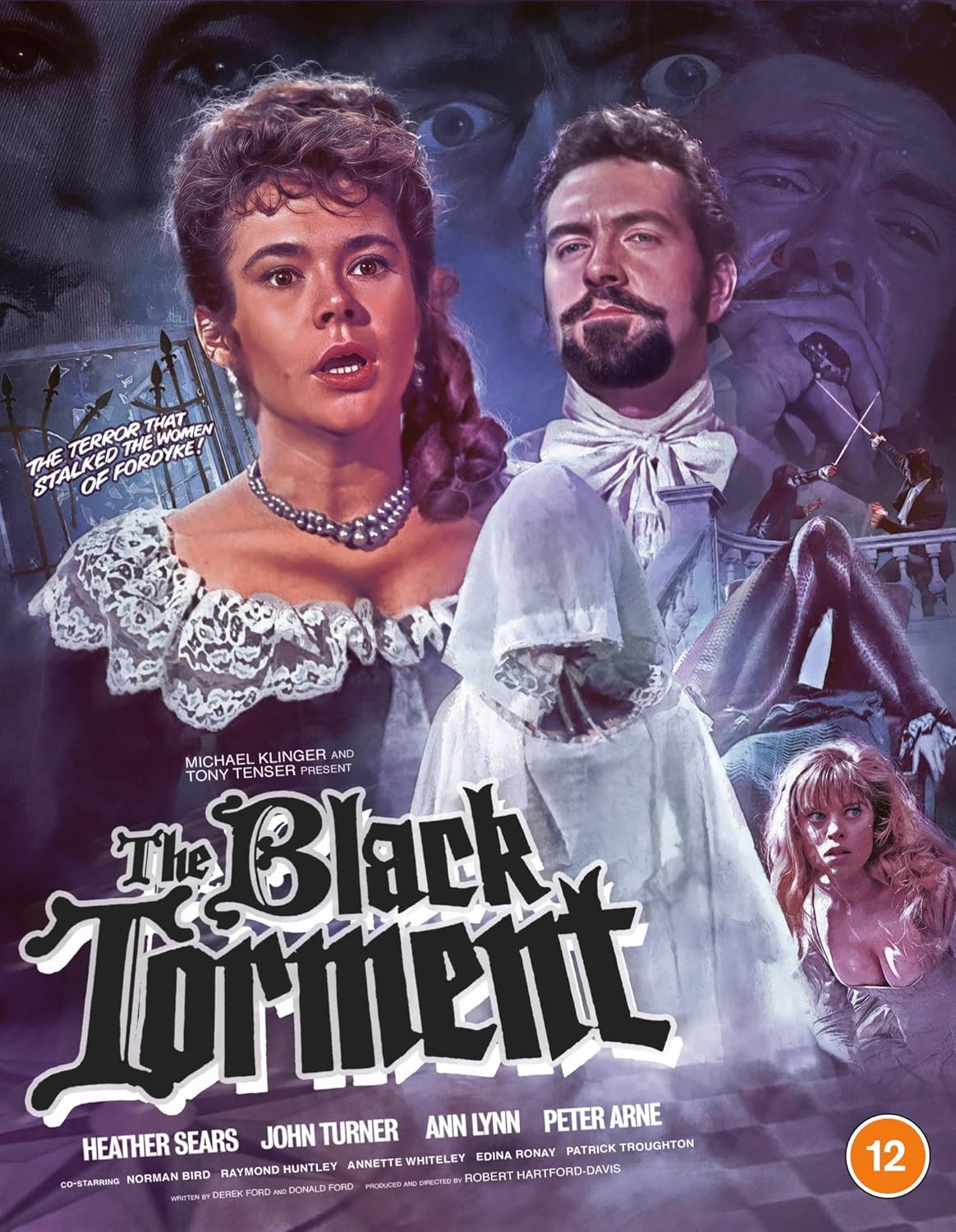 1959 film poster for "The Black Torment," showing a man and distressed woman.