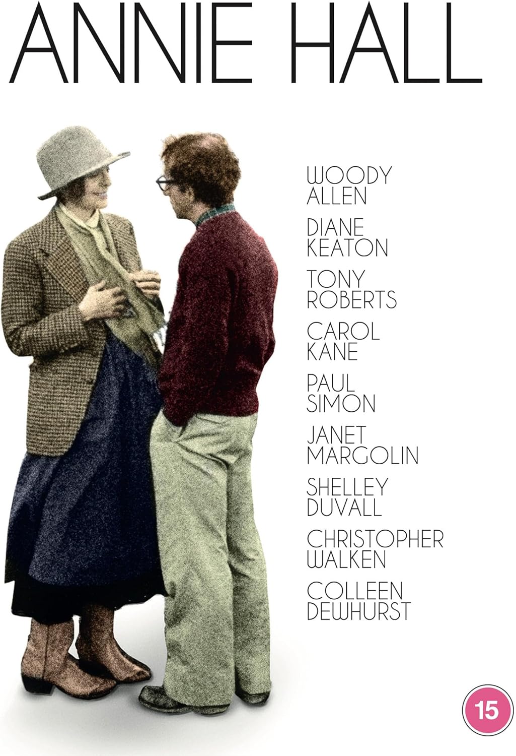 Annie Hall DVD cover featuring Woody Allen and Diane Keaton.
