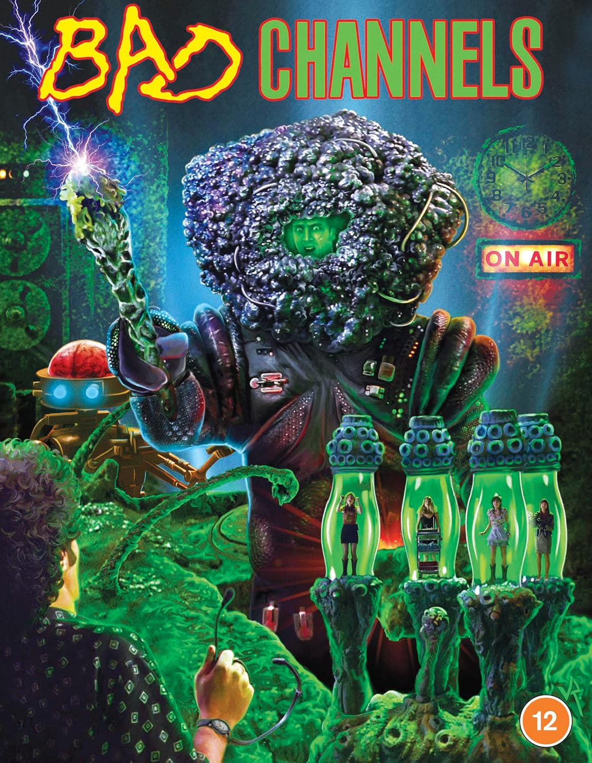 Bad Channels" Blu-ray cover featuring a monstrous, plant-like television head.