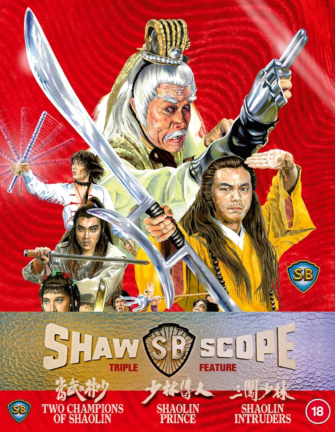 Shawscope Triple Feature Blu-ray cover with martial artists and swords.