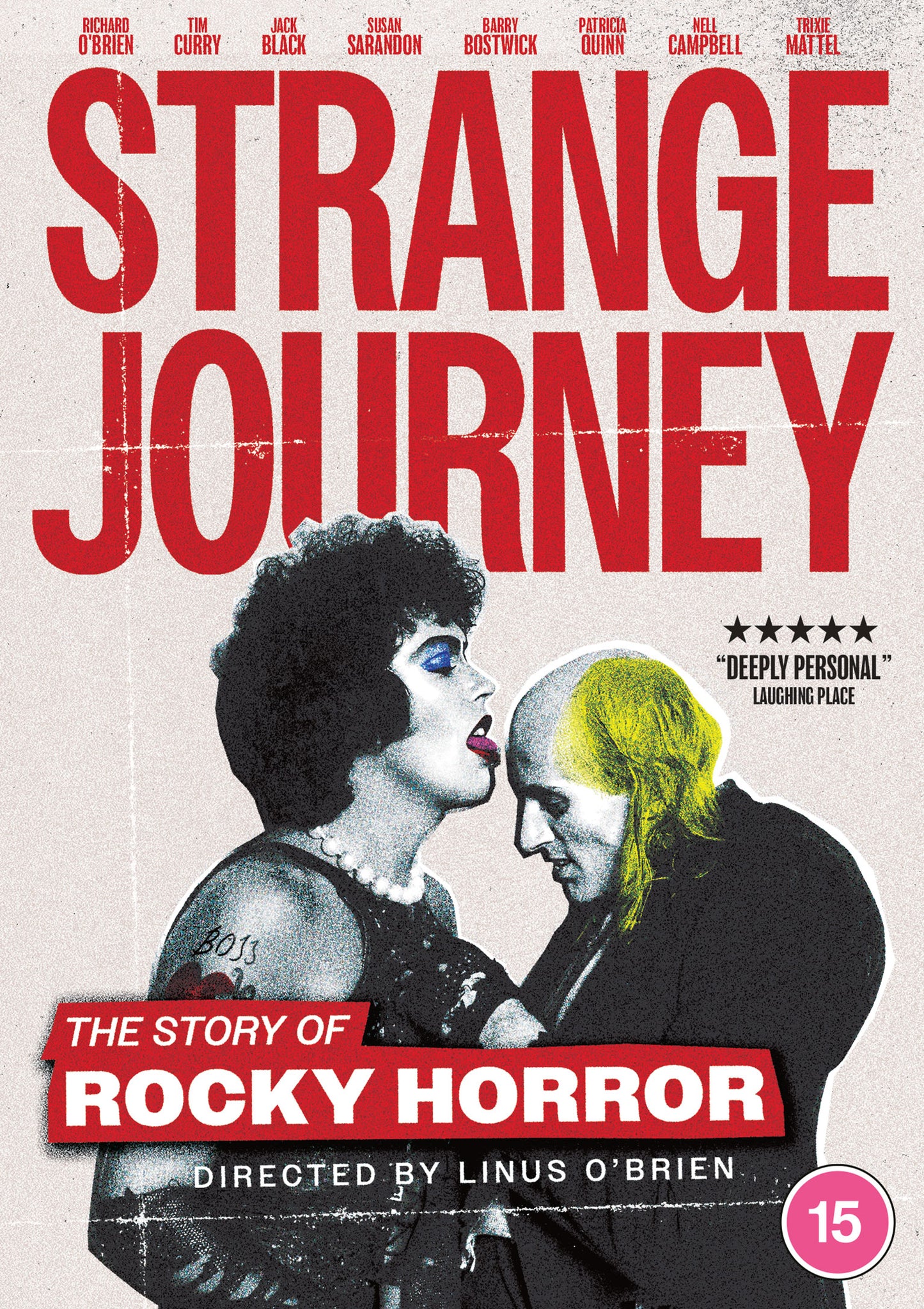 DVD cover for "Strange Journey," a documentary about "The Rocky Horror Picture Show.
