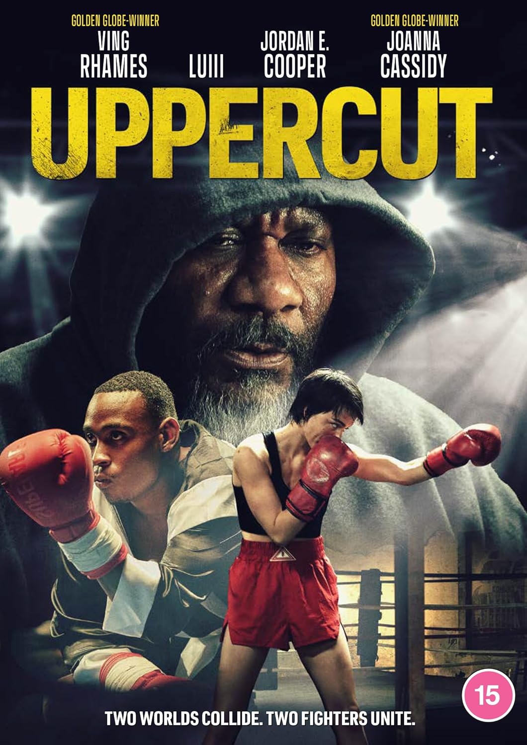 Uppercut" DVD cover featuring two boxers, a man and a boy, facing each other.