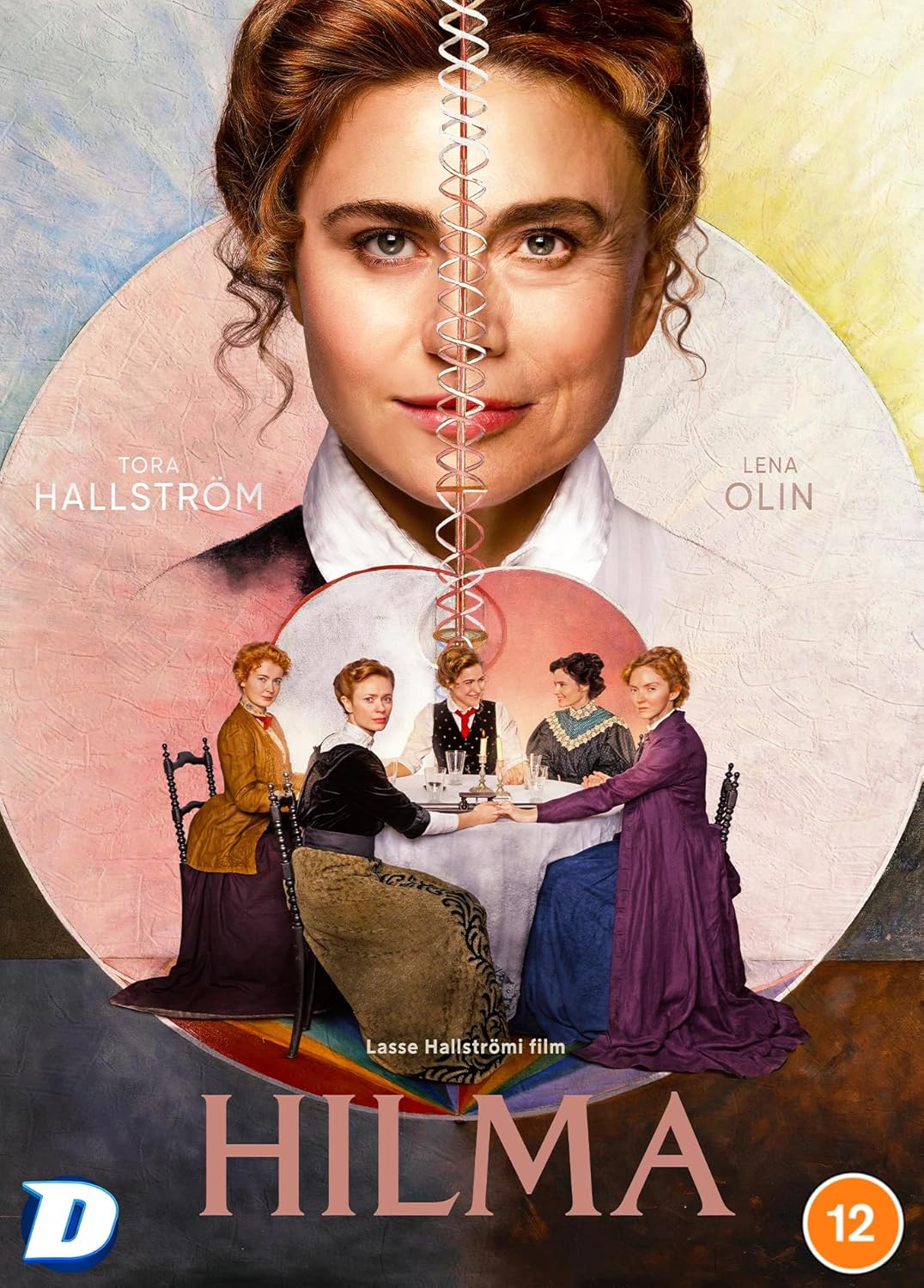 DVD cover for "Hilma" featuring a portrait of Lena Olin and group scene.