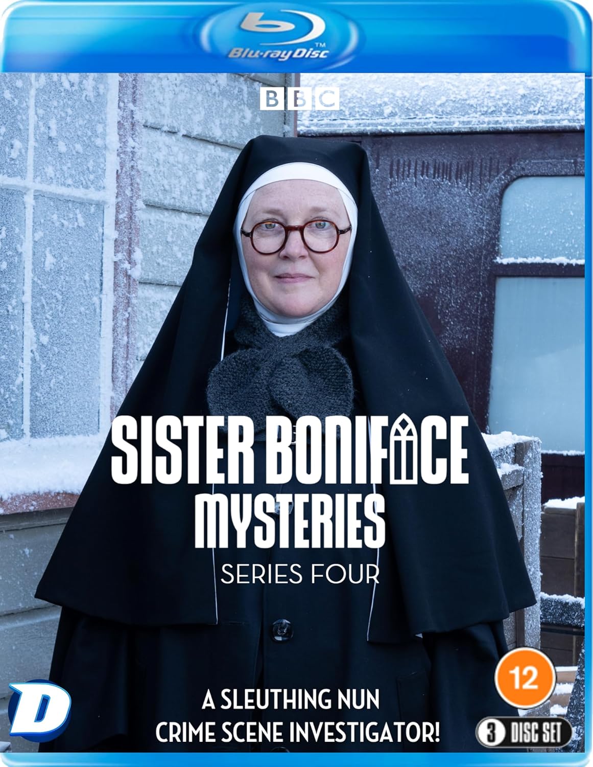 Blu-ray cover for "Sister Boniface Mysteries: Series 4" featuring a nun.