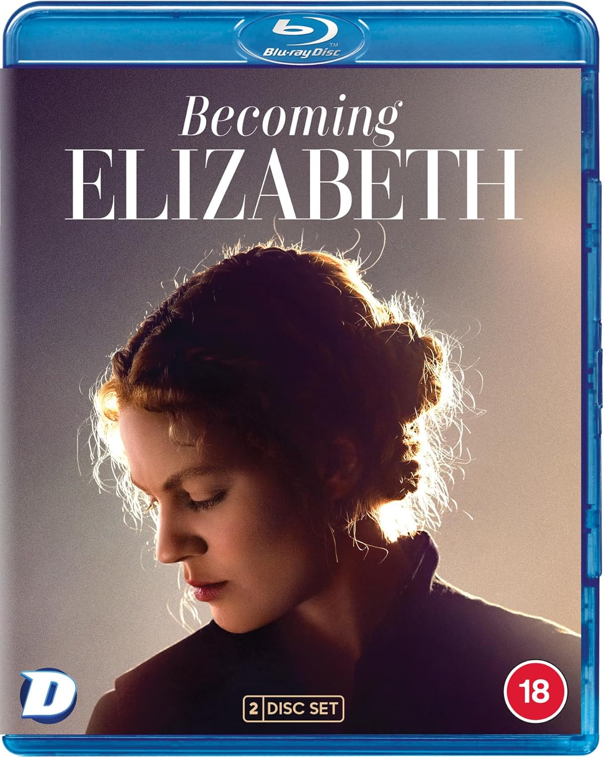 Becoming Elizabeth" Blu-ray cover featuring a portrait of a young woman.