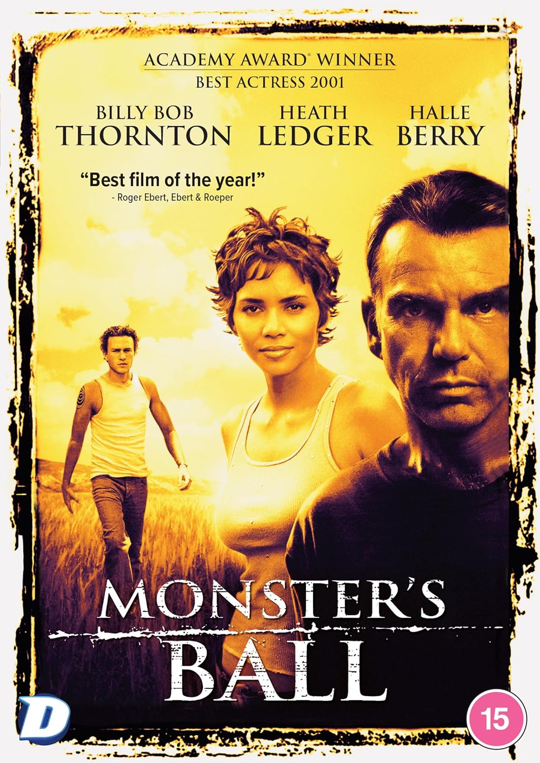 DVD cover for "Monster's Ball" featuring Halle Berry and Billy Bob Thornton.
