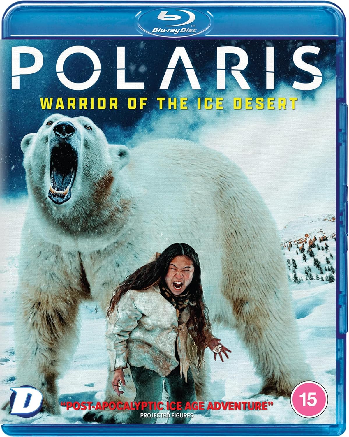 Polaris" Blu-ray cover featuring a polar bear, a woman, and a snowy landscape.