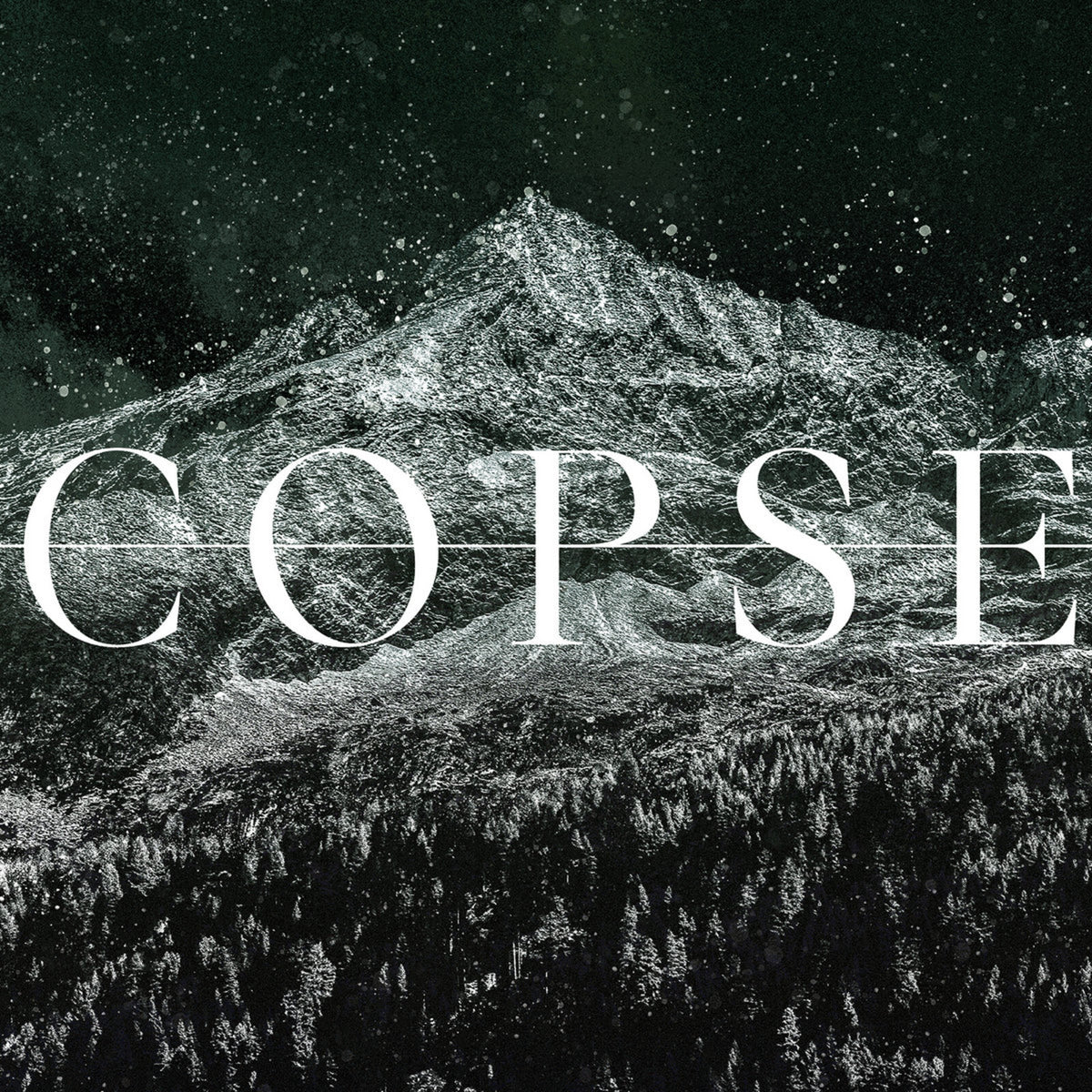 CD cover for Copse - Mmxxiv, featuring a textured mountain illustration.