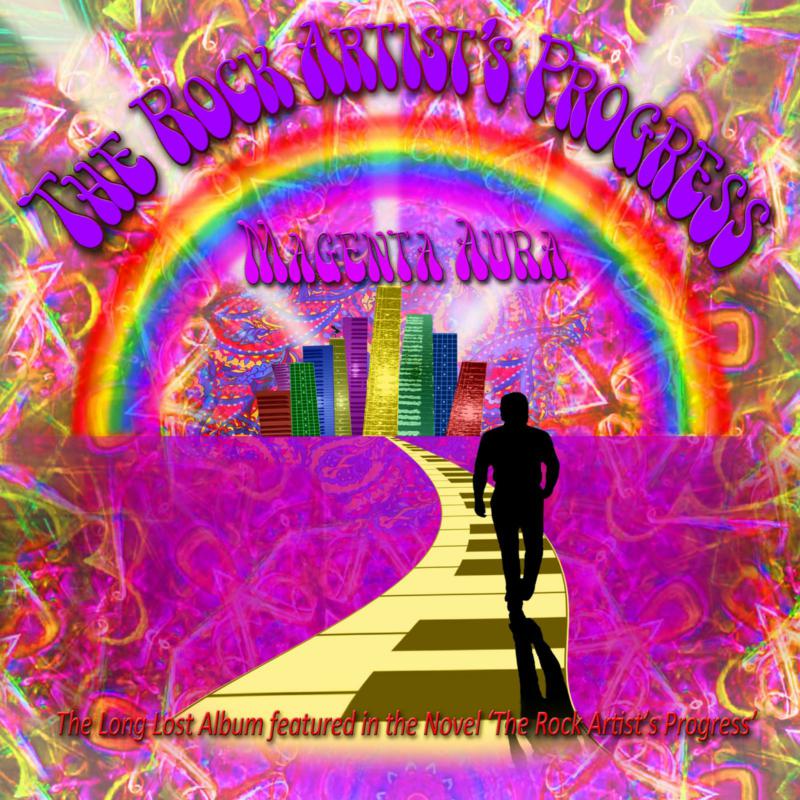 CD cover: âMagenta Aura - Rock Artists Progressâ with colorful, abstract art.