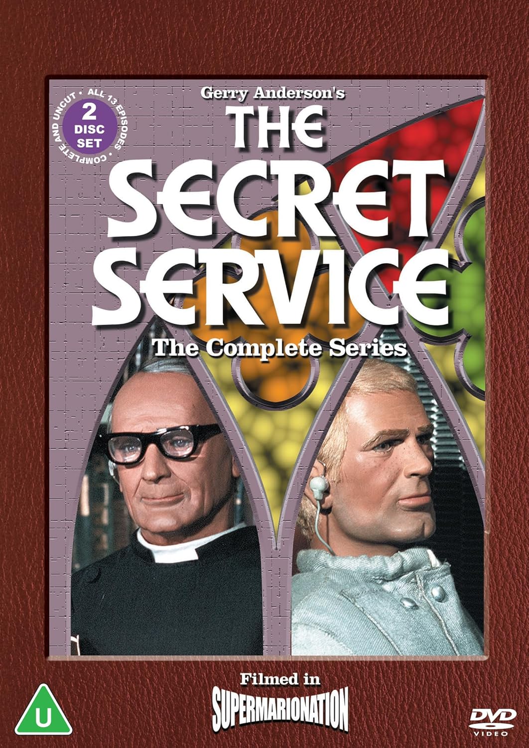 DVD cover for "The Secret Service" featuring two agents and a priest.