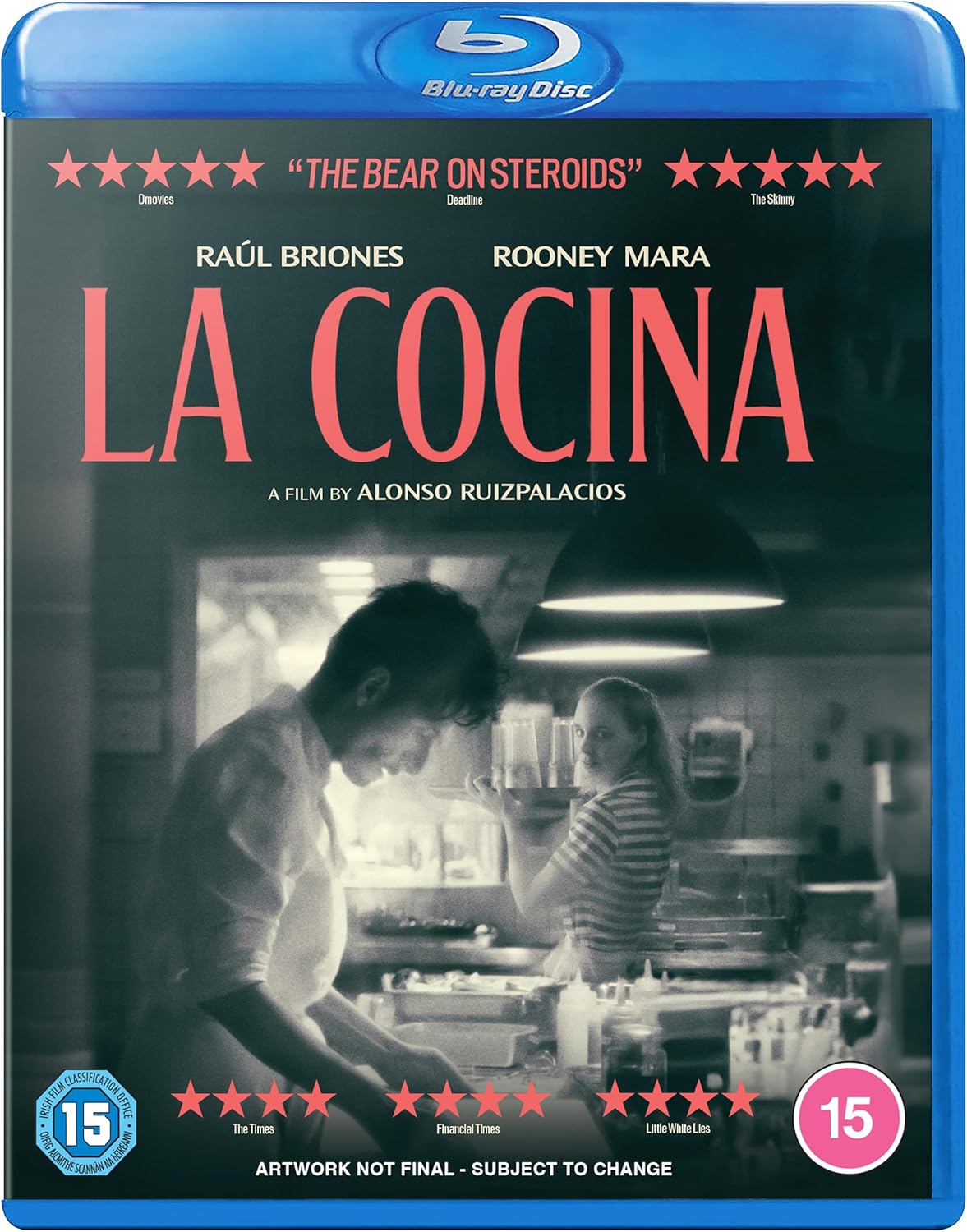 “La Cocina” Blu-ray cover featuring two people in a kitchen setting.