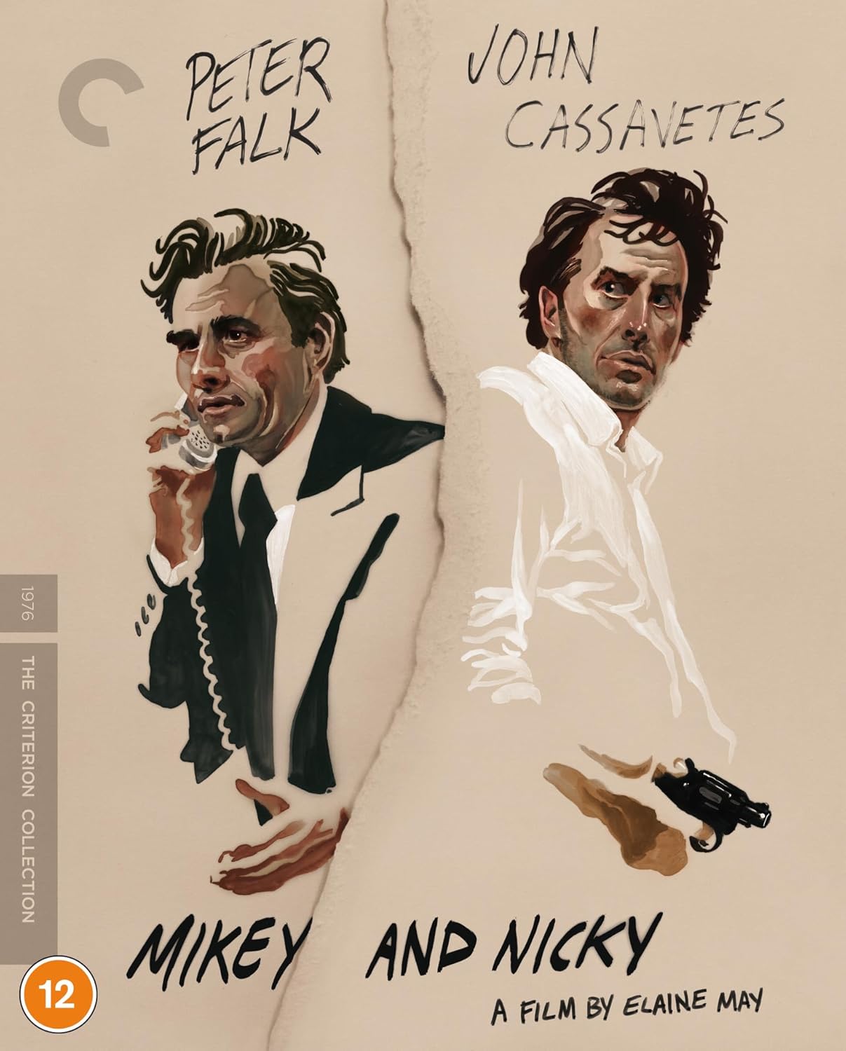 Mikey and Nicky" Blu-ray cover featuring painted portraits of two men.