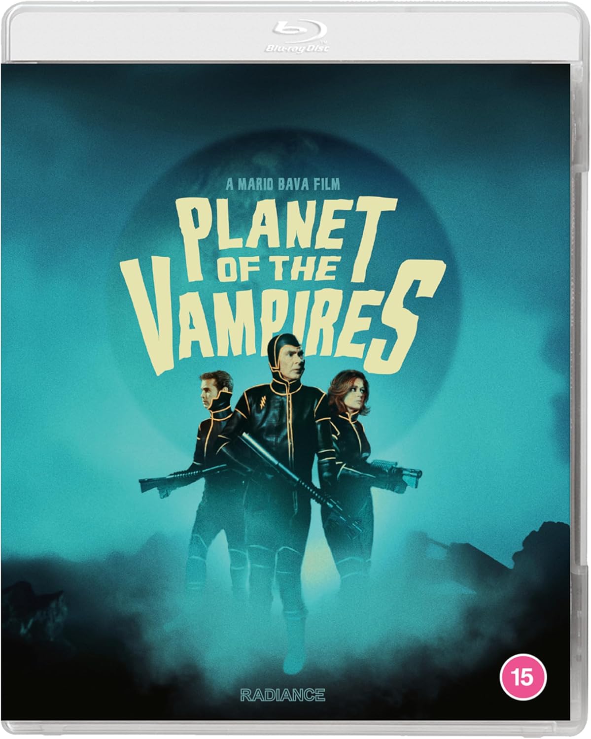 Planet of the Vampires" Blu-ray cover with astronauts and eerie red atmosphere.