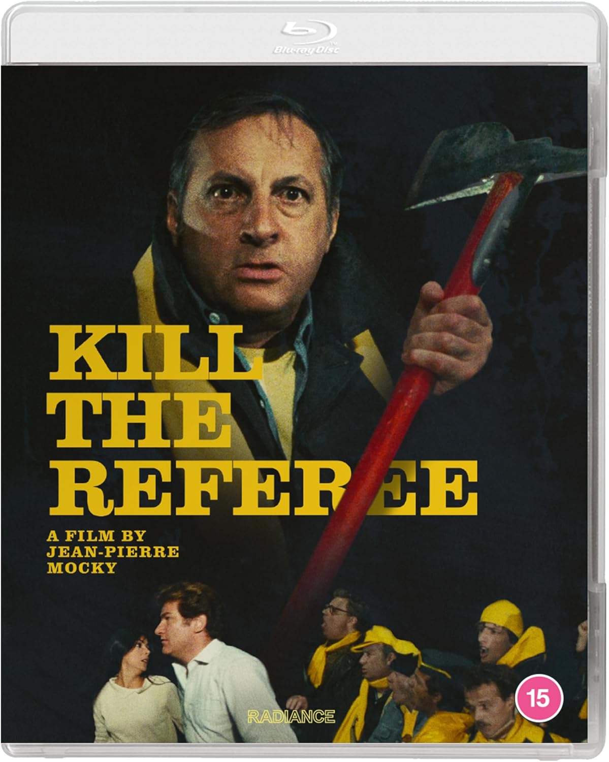 Blu-ray cover for "Kill the Referee" featuring a man with a red flag.