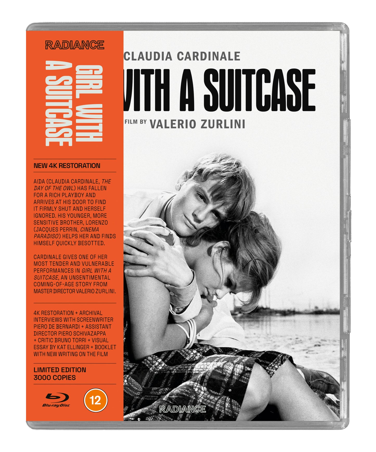 Blu-ray cover for "Girl with a Suitcase" featuring Claudia Cardinale.