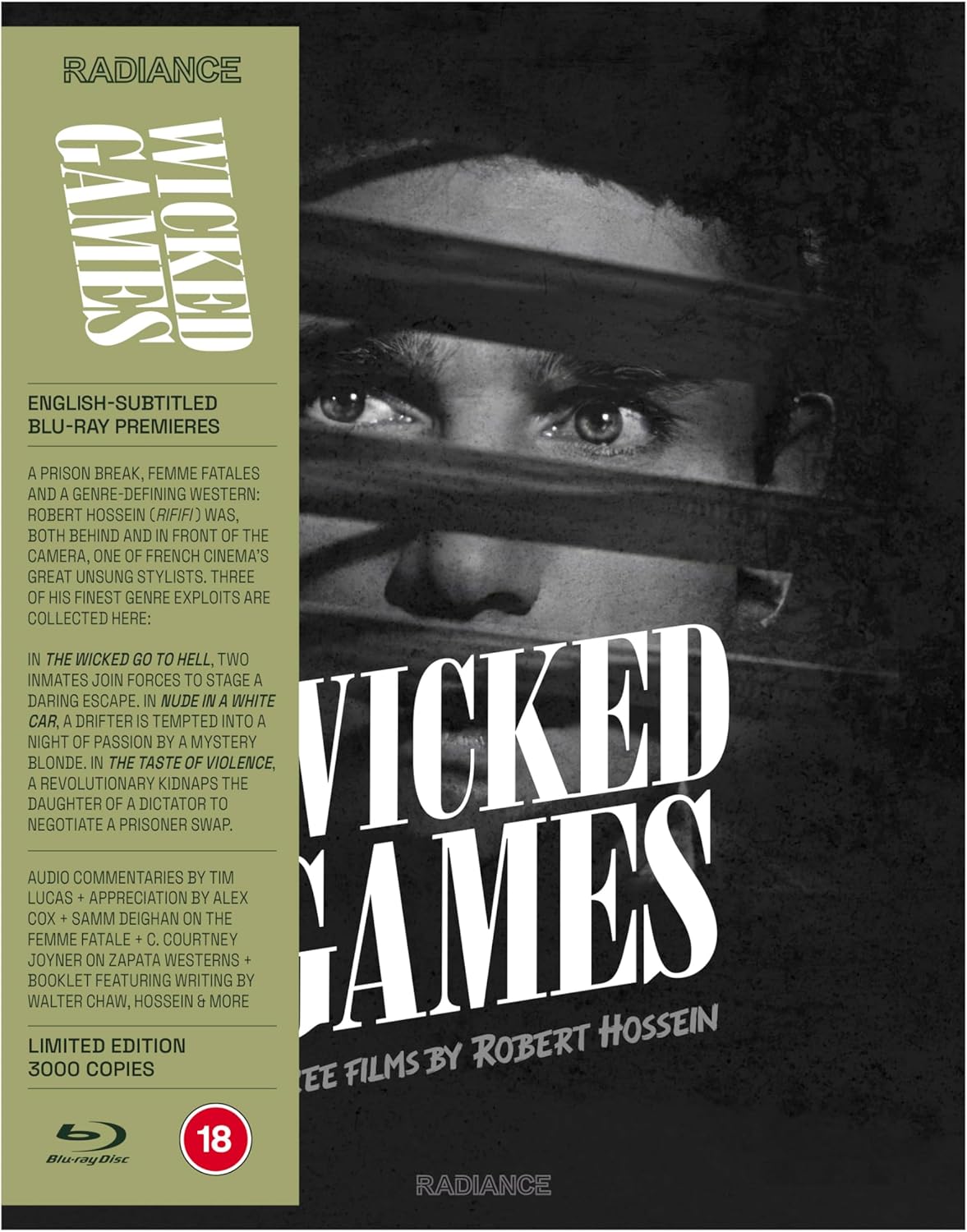 Blu-ray cover for âWicked Gamesâ featuring a distressed face and bold text.