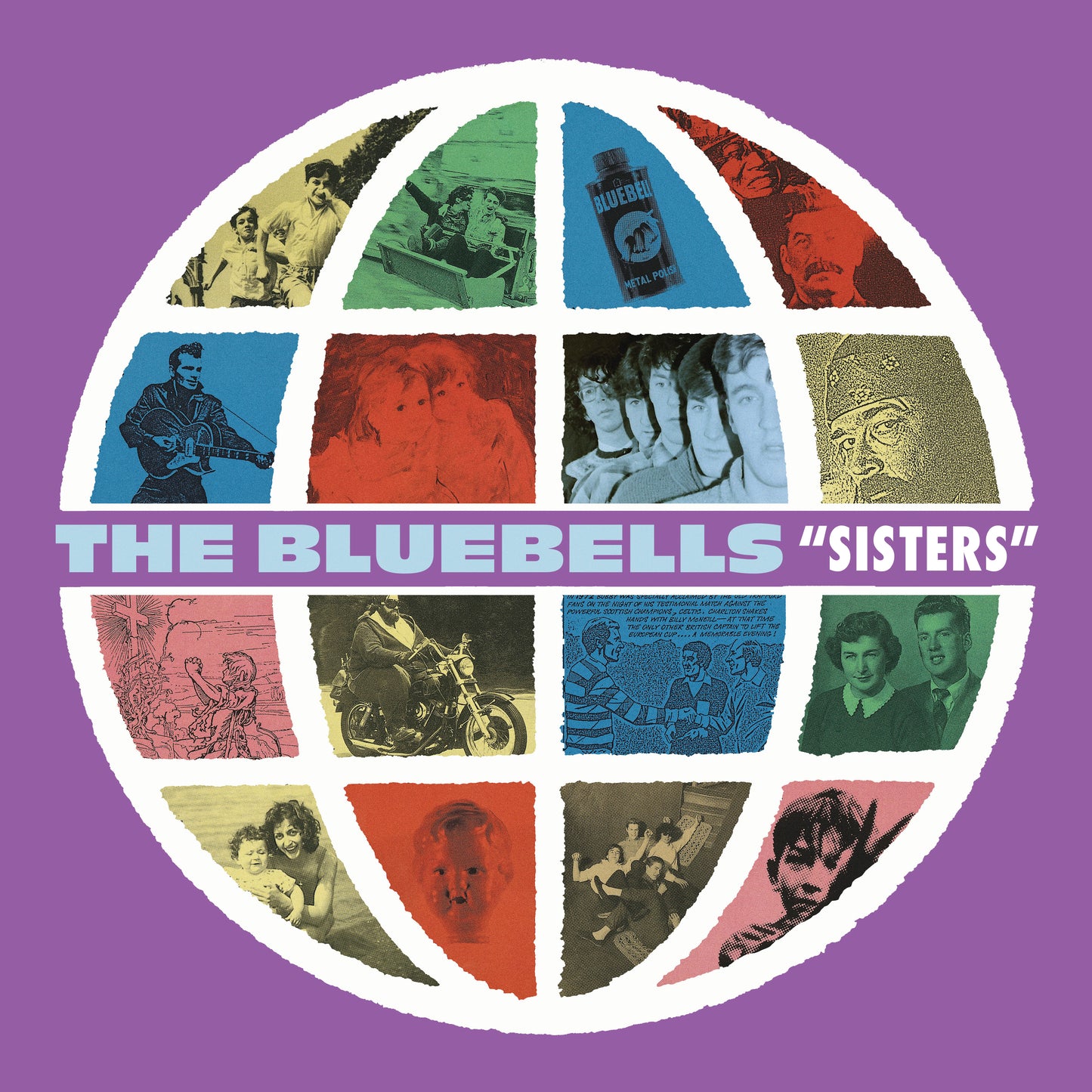 Sisters" vinyl record cover by The Bluebells, collage of portraits.
