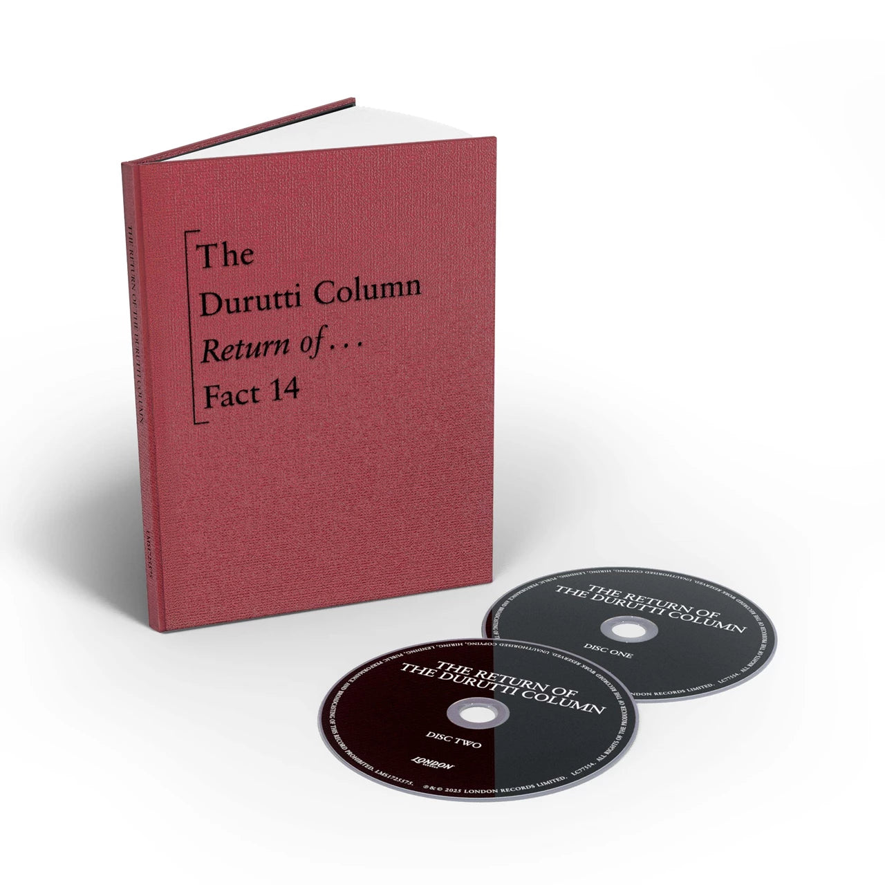 Red CD case with two discs, text reading “The Durutti Column – Return of…”