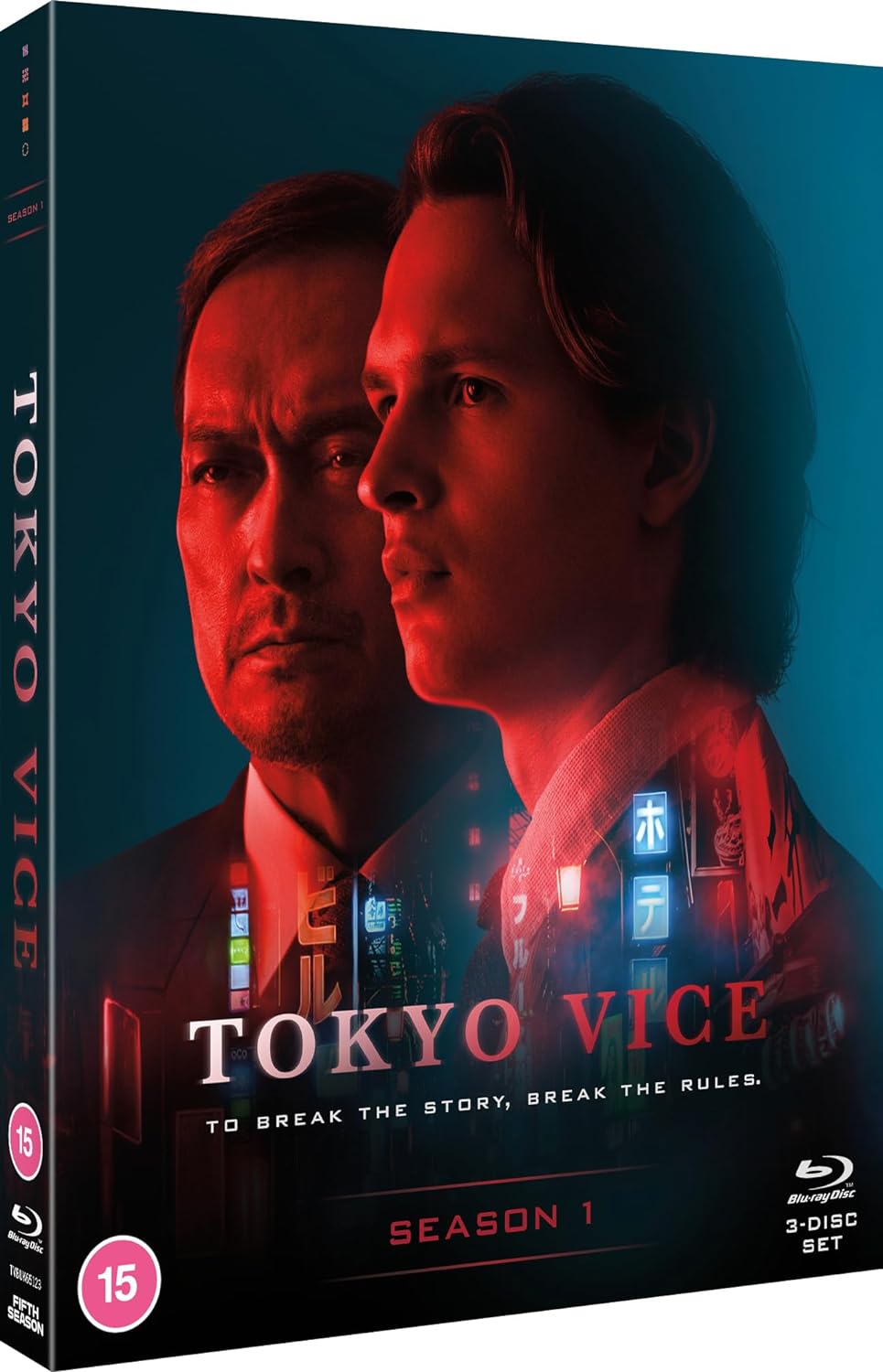 Blu-ray cover for "Tokyo Vice" Season 1, featuring a man’s face.